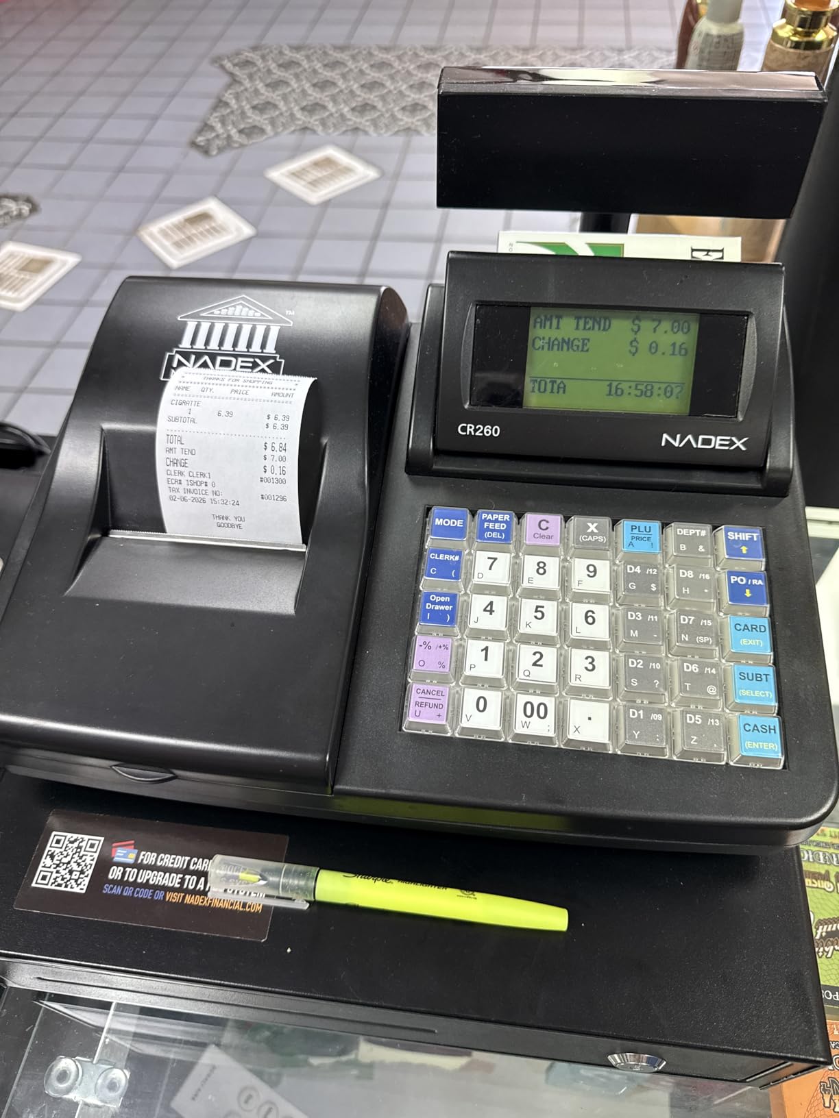 Nadex CR260 Cash Register, Steel Drawer, Fast Printing, User-Friendly Interface, Black customer photo 1
