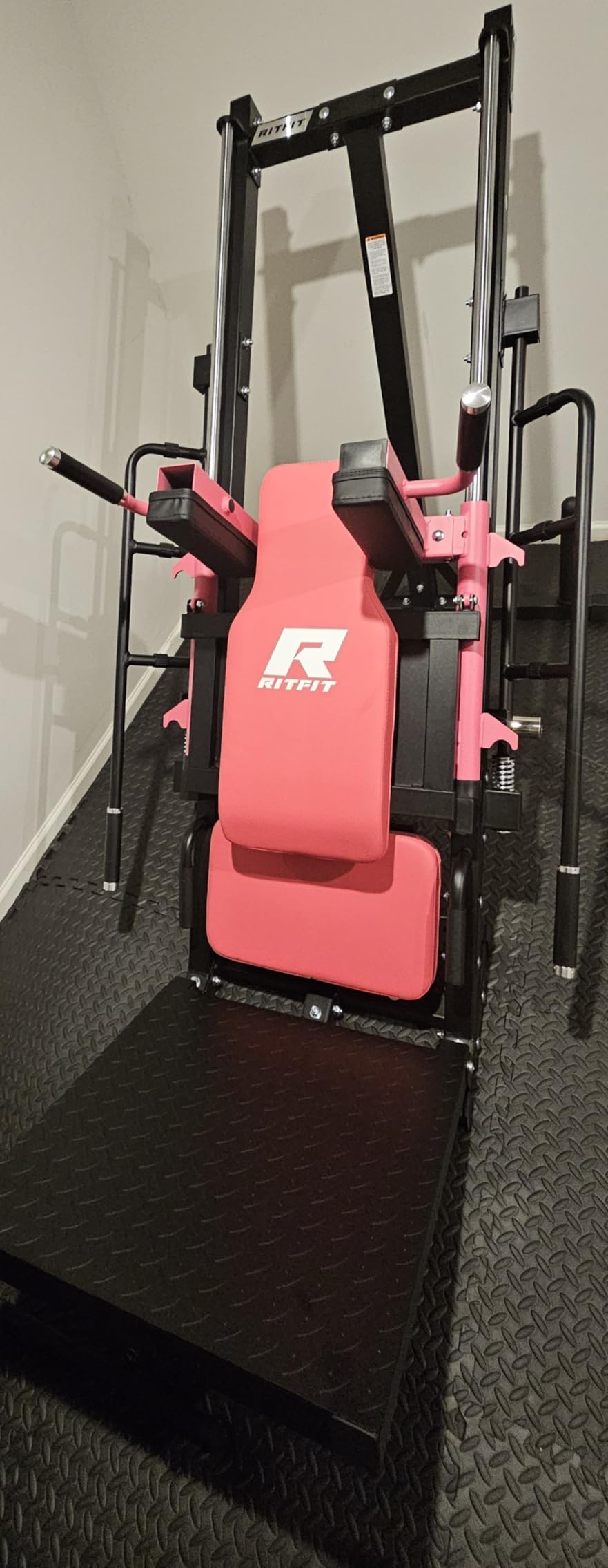 RitFit Leg Press Hack Squat Machine with Linear Bearing, 1200LB Capacity | Alloy Steel Frame with 5+3 Adjustable Angles, Diamond Footplate, Weight Storage and 1200LB Capacity for Home Gym customer photo 2