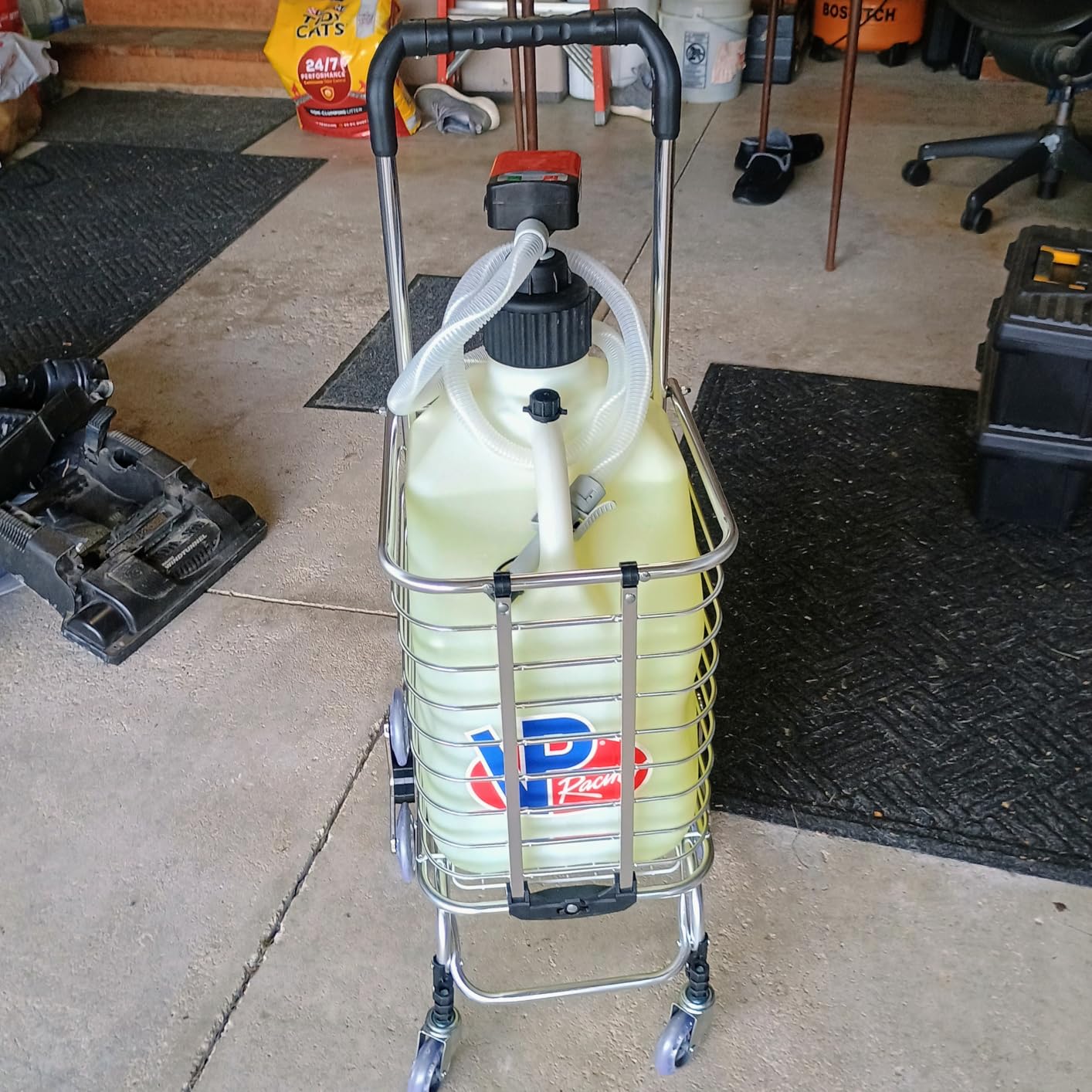 Automatic Portable Fuel Transfer Pump with Auto-Stop, 3.8 Gallon per minute, Extra Long Hose, Battery Powered and USB Type-c, 4 Can Adapters, Leak protection, Gas Can Pump for Oil, Diesel and Gasoline customer photo 2