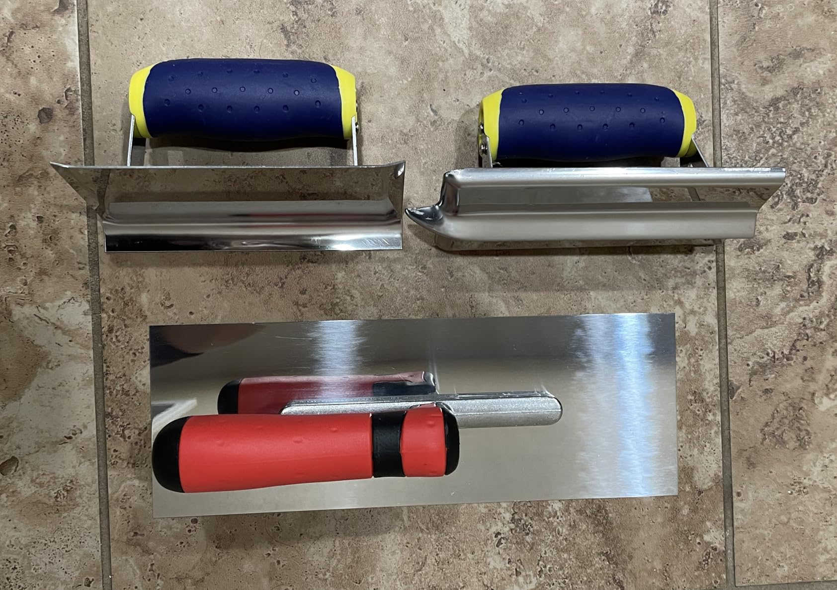 Concrete Tools Set 3 PC Stainless Steel Flat Finishing Trowel (11