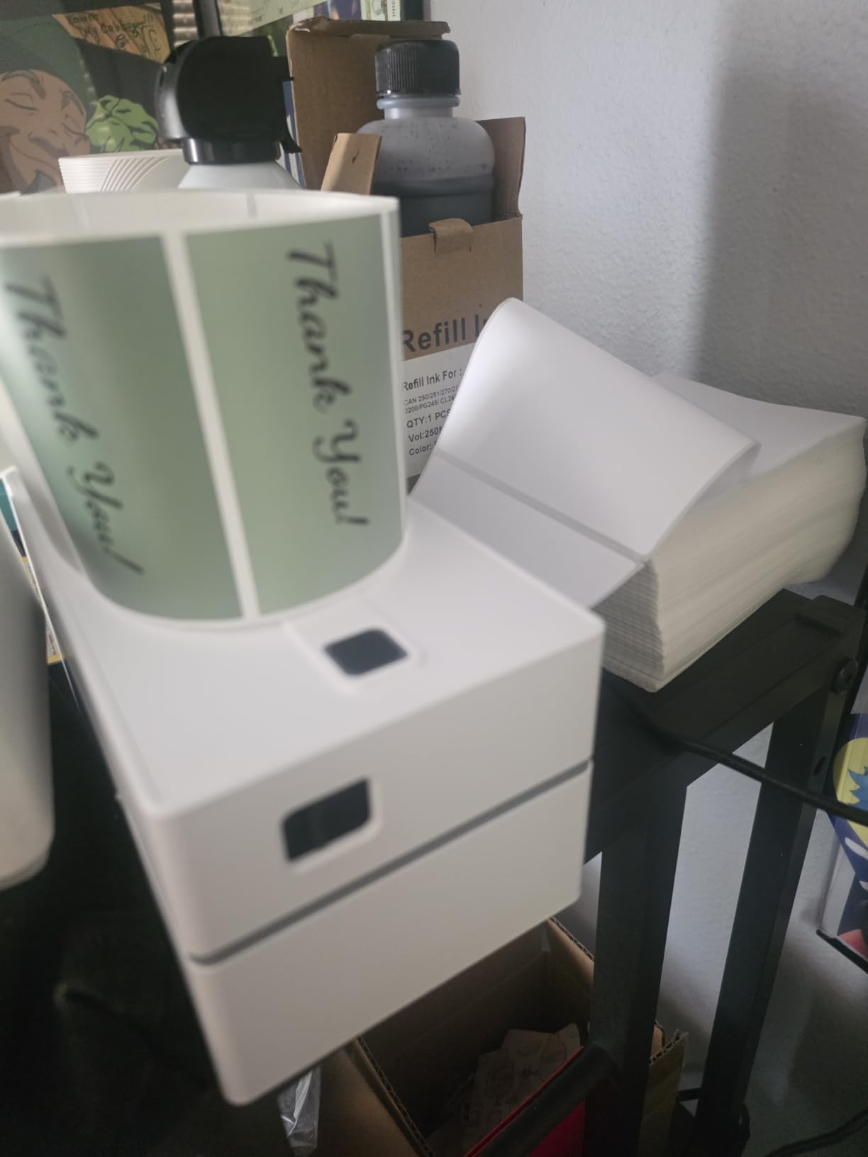 KNAON Bluetooth Thermal Shipping Label Printer, 4x6 Portable Thermal Address Label Printer for Small Business, Compatible with iPhone,Android,Windows,Mac-Works with Etsy Shopify USPS&More, White customer photo 1
