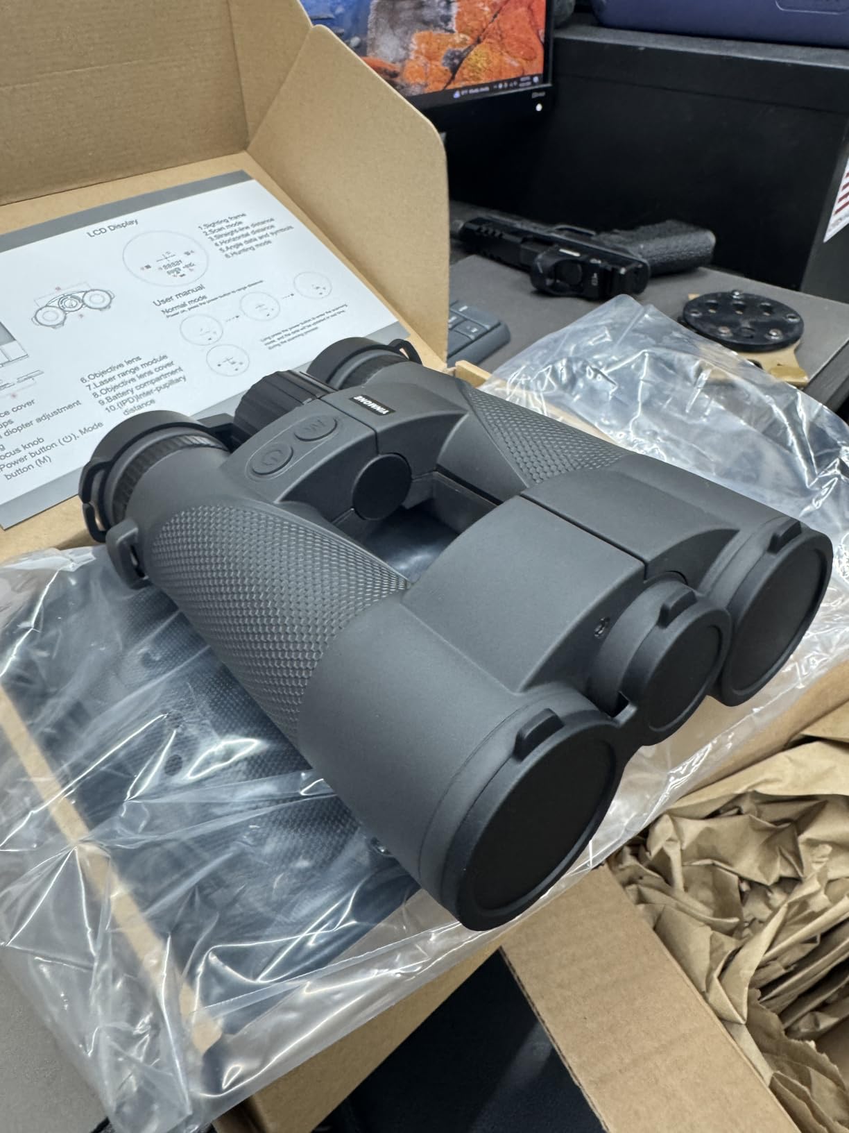 New 10x42 Laser Rangefinder Binoculars with Speed Distance Measurement 2500 Yards, Fast 0.15s, PXA+UBX+BAK4 Prism, HD Fogproof Waterproof for Adults Hunting, Shooting, Golf & Outdoor Adventures - Green customer photo 1