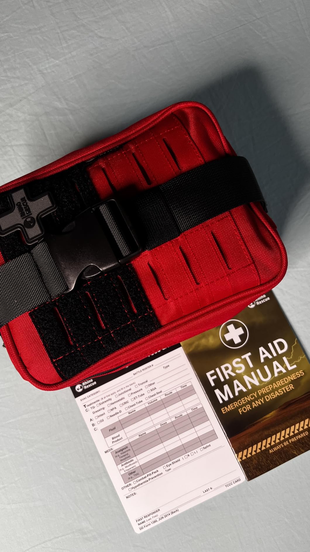RHINO RESCUE IFAK Trauma Kit Standard with CAT Tourniquet Black | Military-Grade, Massive Bleeding Control, Tactical Molle Pouch, Professional First Aid Kit, HSA/FSA Approved customer photo 2