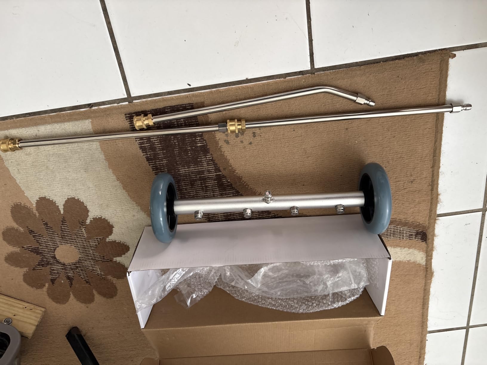 16 Inch Undercarriage Pressure Washer Attachment, Pressure Washer Undercarriage Cleaner, Under Car Washer Attachment with 3 Extension Wand, 4000 PSI customer photo 2