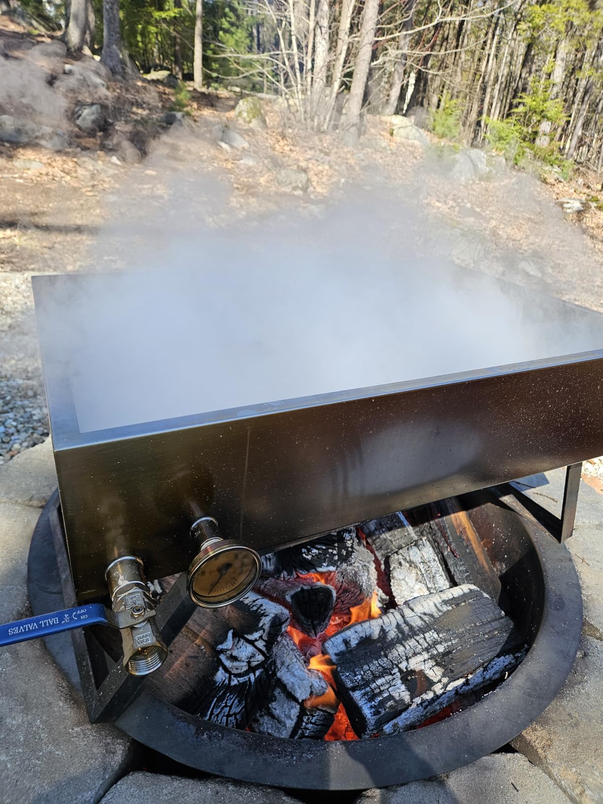 Maple Syrup Evaporator Pan, 11 Gal 304 Stainless Steel Maple Syrup Pan, 24 x 18 x 6 Inch Inch Boiling Maple Evaporator Pan Feed Pan for Home, Outdoor customer photo 1