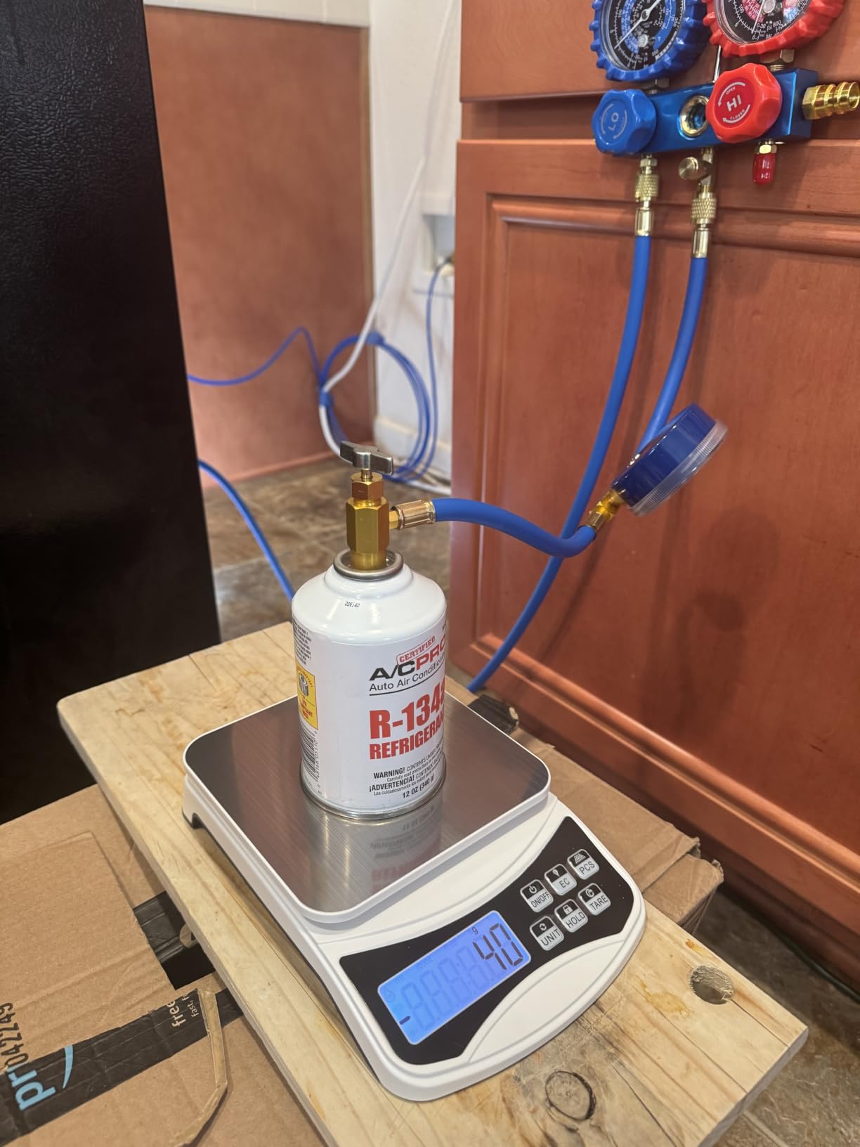 VIVOHOME A2L 1/2 HP 5CFM Dual Stage AC Vacuum Pump and Manifold Gauge Set customer photo 1