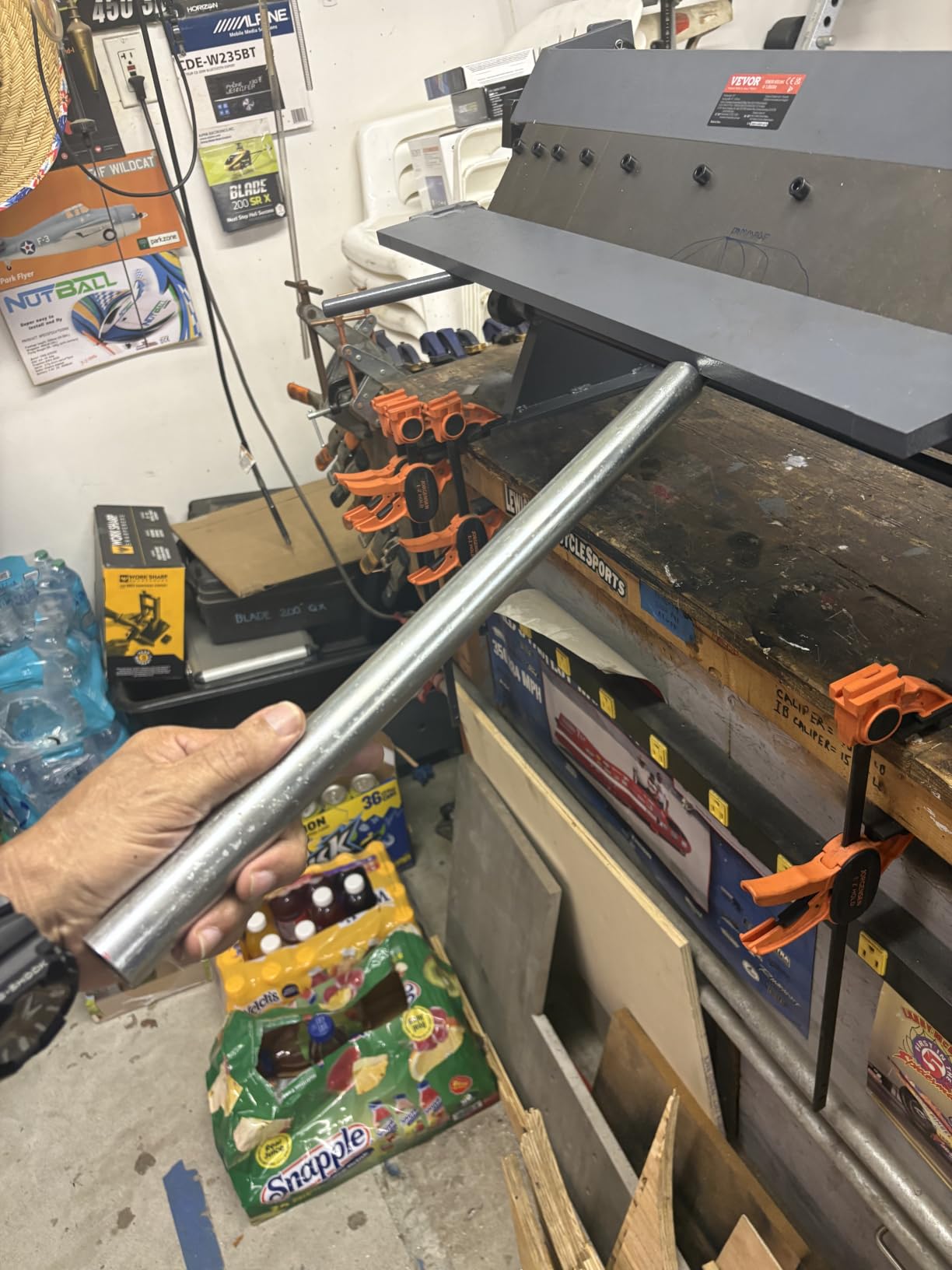 VEVOR Box and Pan Brake, 24in, Portable Metal Bender with 0-135 Degree Bending Angle, Capable of Handling 20 Gauge Low Carbon Steel & 14 Gauge Aluminum, with 5 Adjustable Fingers for Sheet Metal Bending customer photo 1