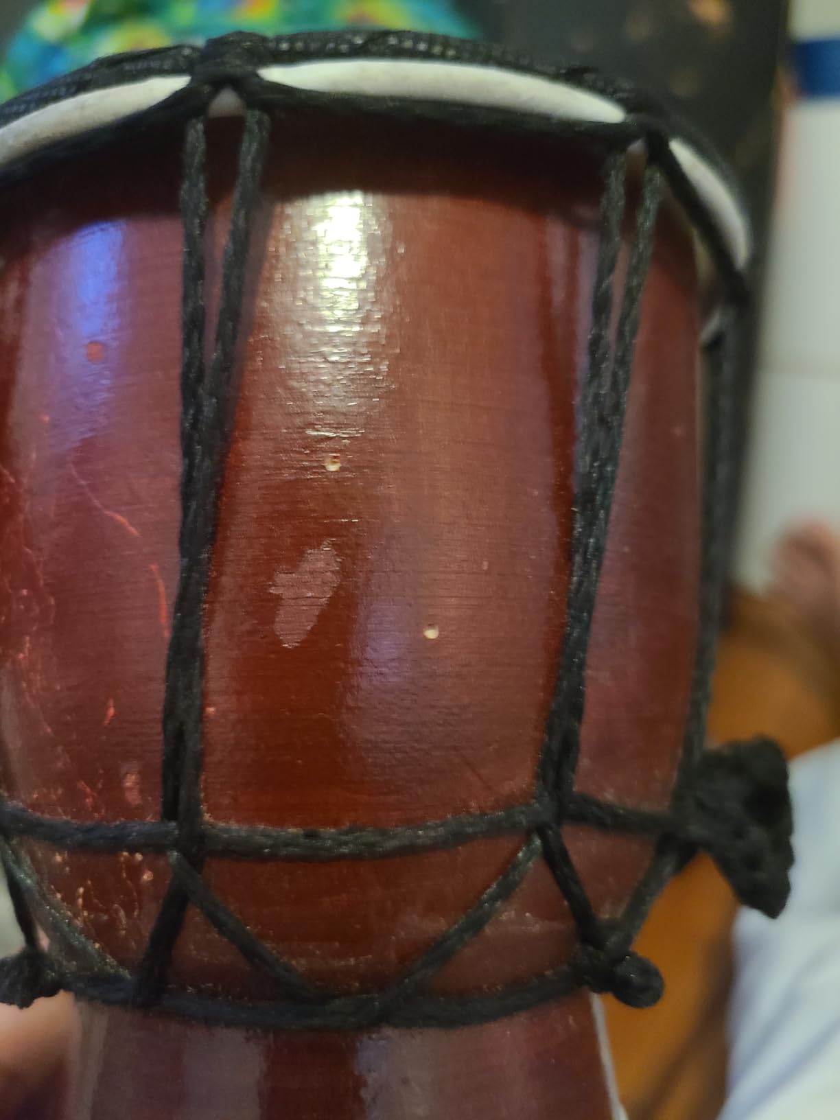 Wood Djembe Drum African Drums for Adults 6.5'' x 12'', Painted | Handmade West African Mahogany Djembe with Goatskin Drumhead Hand Drum Musical Instruments for Beginners, (Colorful) customer photo 1