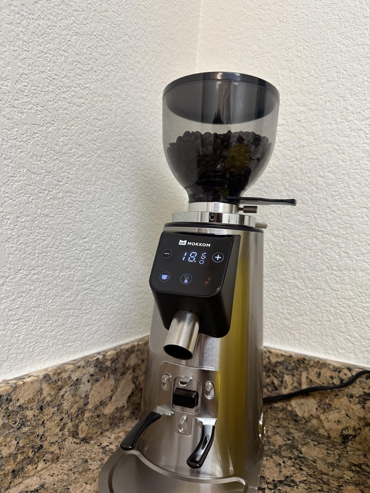 MOKKOM 64mm Flat Burr Coffee Grinder, Espresso Grinder,100 Grind Settings customer photo 2