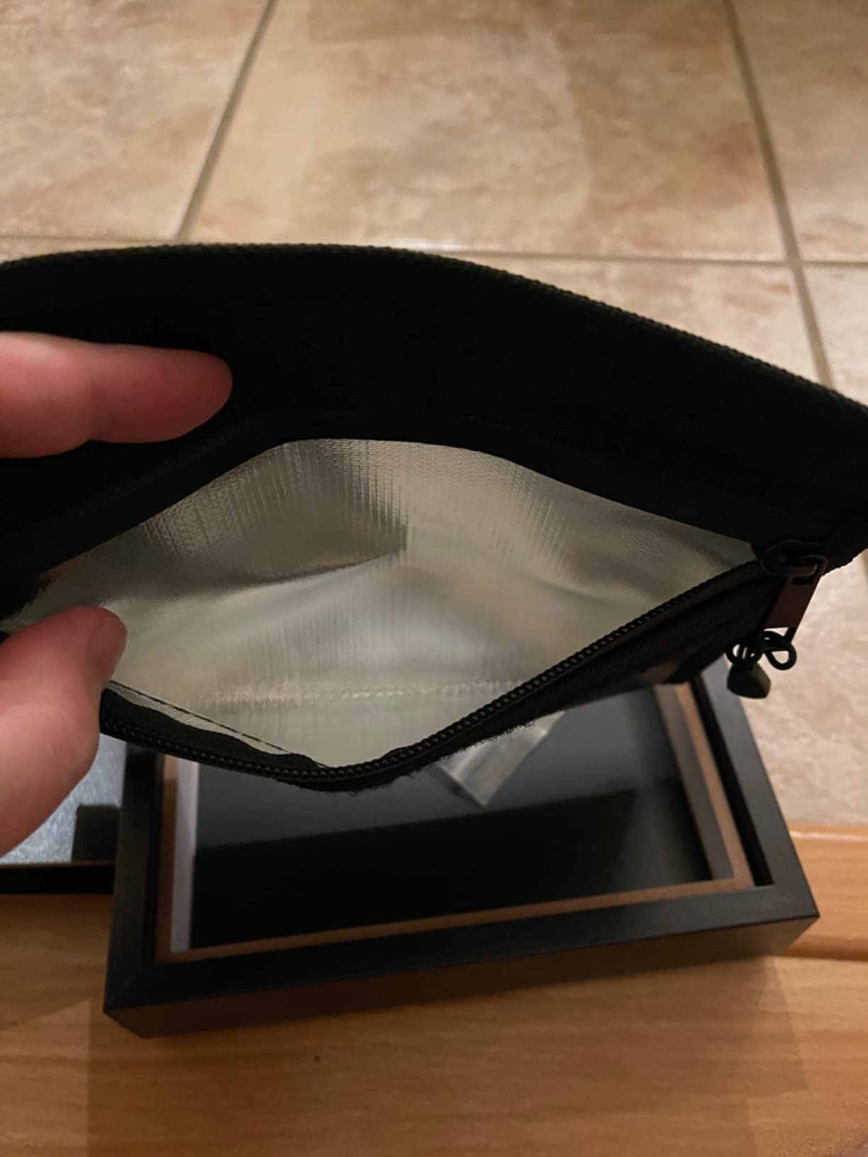 Hidden Picture Frame Safe with Fireproof Money Bag, Diversion Safe, 8x10 | Looks like real wall decor, hidden compartment fits cash, passports, cards, keys & documents. Large storage space. customer photo 1