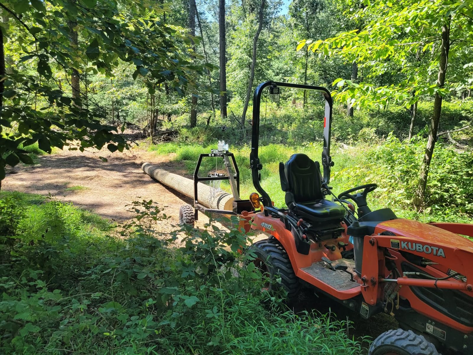 Impact Implements 1500lb Log Hauler Front Arch & Skid Plate | USA agricultural company. HD log hauler includes skid to avoid property damage. customer photo 1