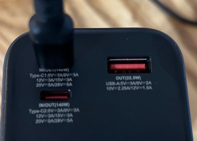 AsperX Laptop Power Bank, 165W 20,000mAh with Retractable Cable customer photo 2