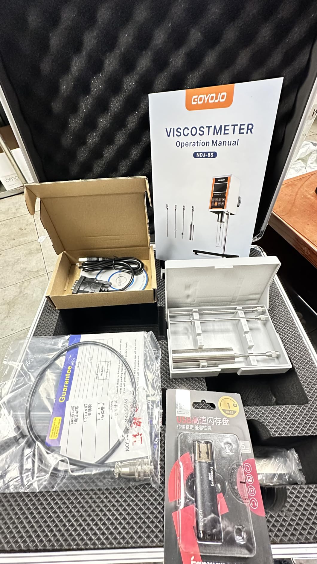 Digital Rotary Viscometer with 4 Rotors and Temperature Probe, Lab Viscosity Meter with Data Output Inks, Paints, Coatings, Adhesives, Greases, Cosmetics 10-2,000,000Mpa.S, Accuracy:±3.0% NDJ-8S customer photo 2