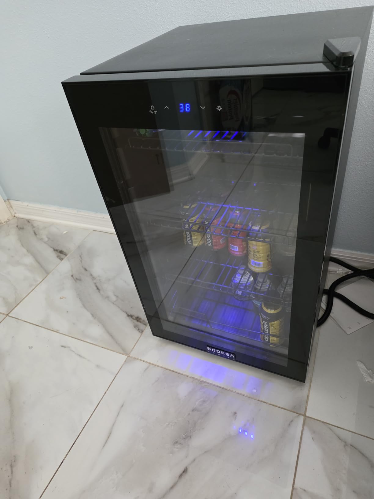 BODEGA BODEGACOOLER 12.5 Cu. Ft. Upright Commercial Beverage Refrigerator, Large Glass-Door Display Merchandiser, Energy-Star Rated Drink & Bar Cooler with Soft LED Lighting and Adjustable Shelves customer photo 1