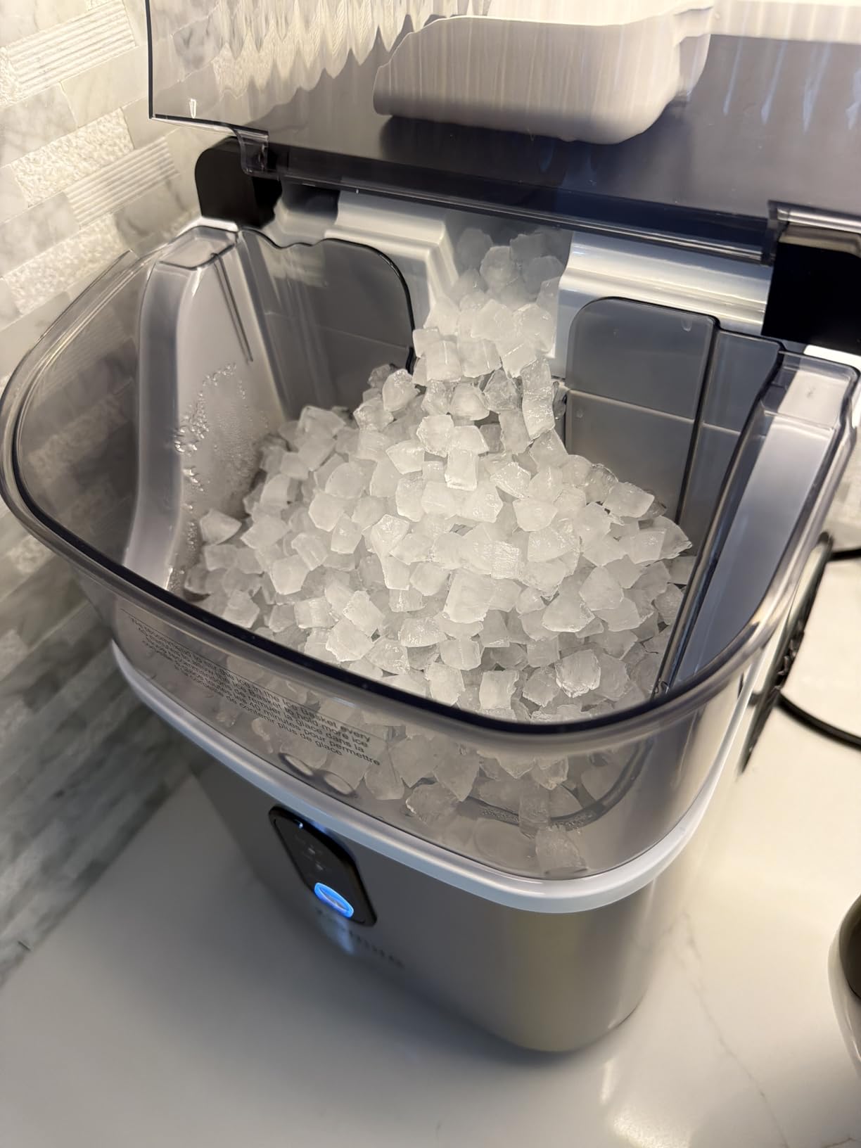 Kismile Nugget Ice Maker Countertop, 35 lbs/Day, Stainless Steel customer photo 1