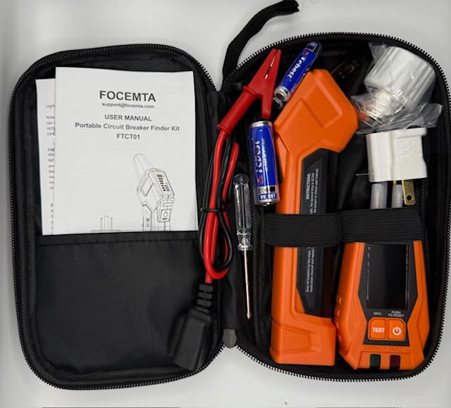 Circuit Breaker Finder Kit with GFCI Outlet Tester for 90-135V AC Circuits,includes Light Socket Adapter, 3-2 Prong Grounding Adapter & Clip adapter,Portable Electrical Tool with Carrying Case customer photo 2