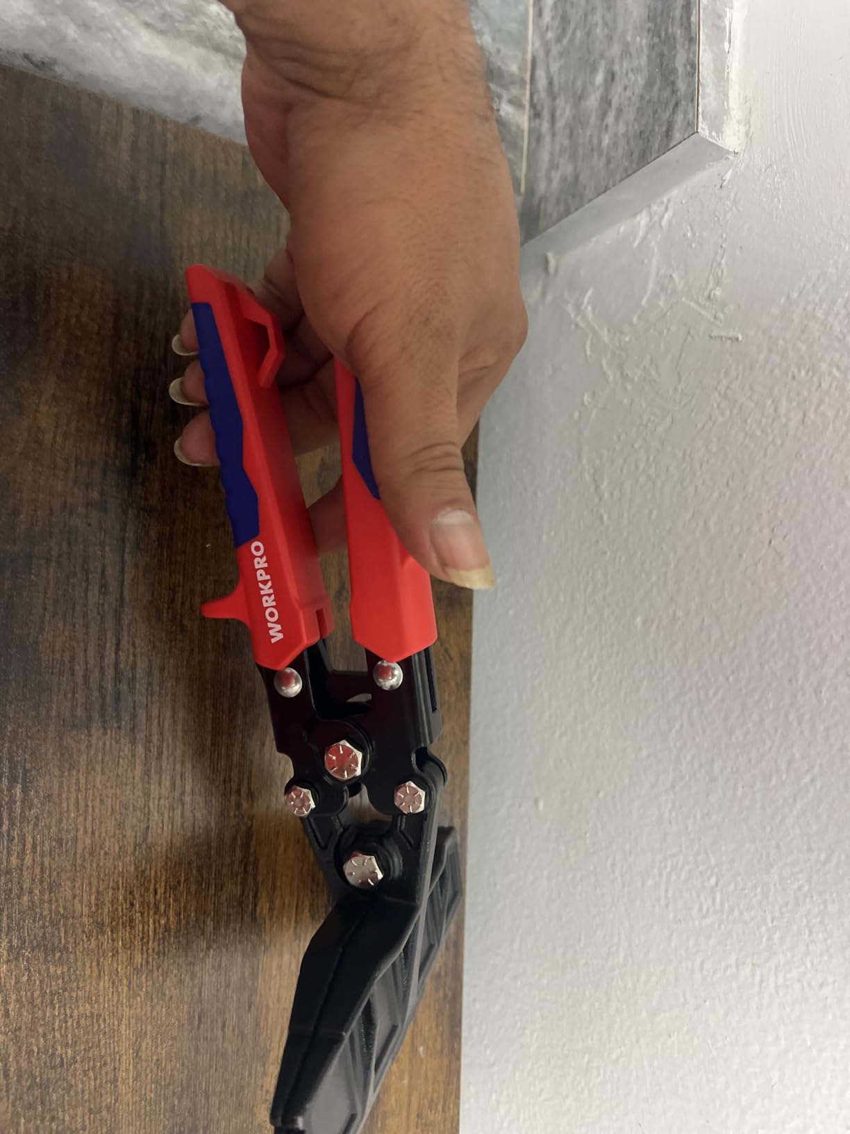 WORKPRO Hand Seamer Tool, 6-Inch Sheet Metal Bender, Heavy-Duty Steel Sheet Metal Brake Pliers customer photo 2