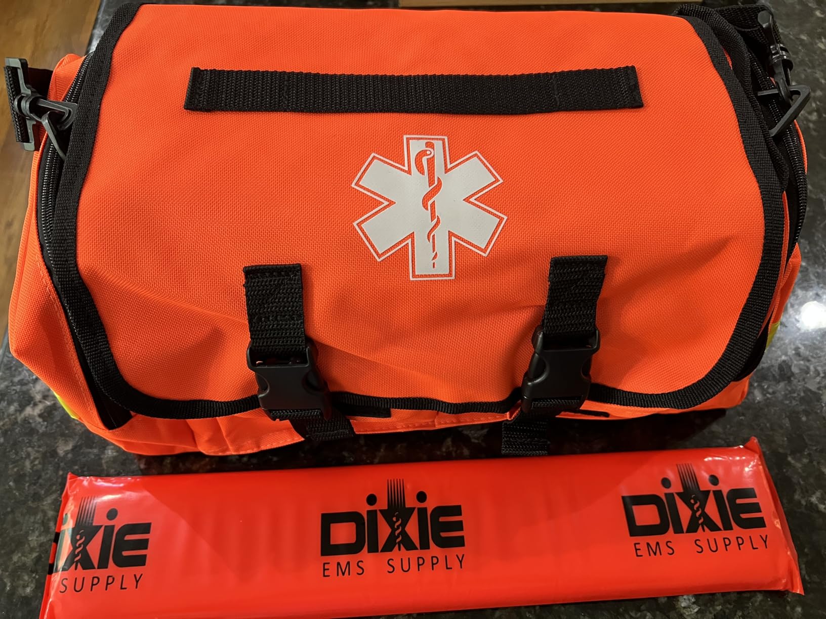 Fully Stocked EMT Trauma Bag - Tactical First Responder Medical Kit with Tourniquet, Chest Seals, Bleeding Control, Gauze, Shears & Bandages - Orange customer photo 2