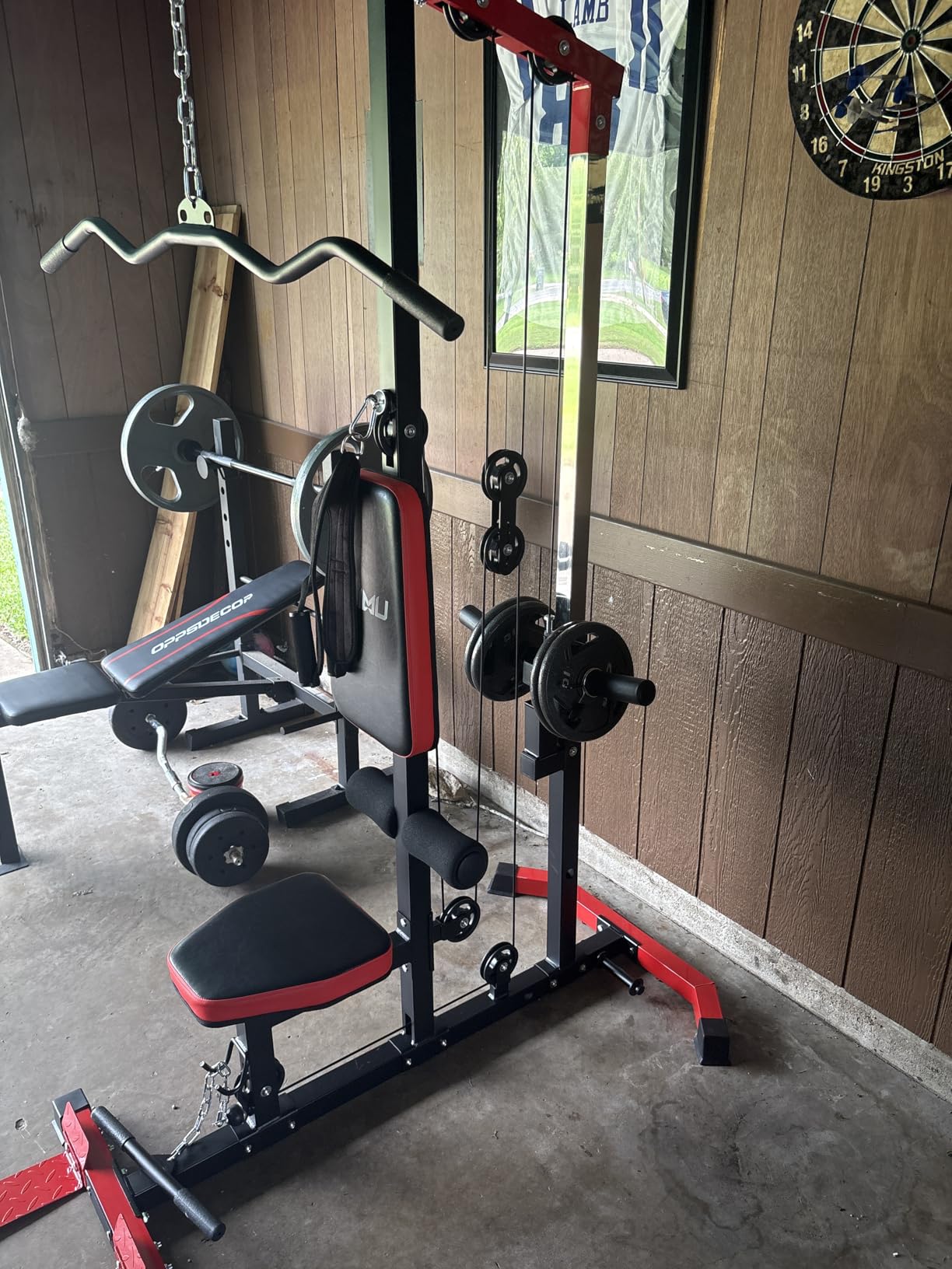 LS01 LAT Pulldown Machine, LAT Row Cable Machine with AB Crunch, LAT Tower with Cable Row Attachments, 3 in 1 Pulley Stations for Home Gym customer photo 2