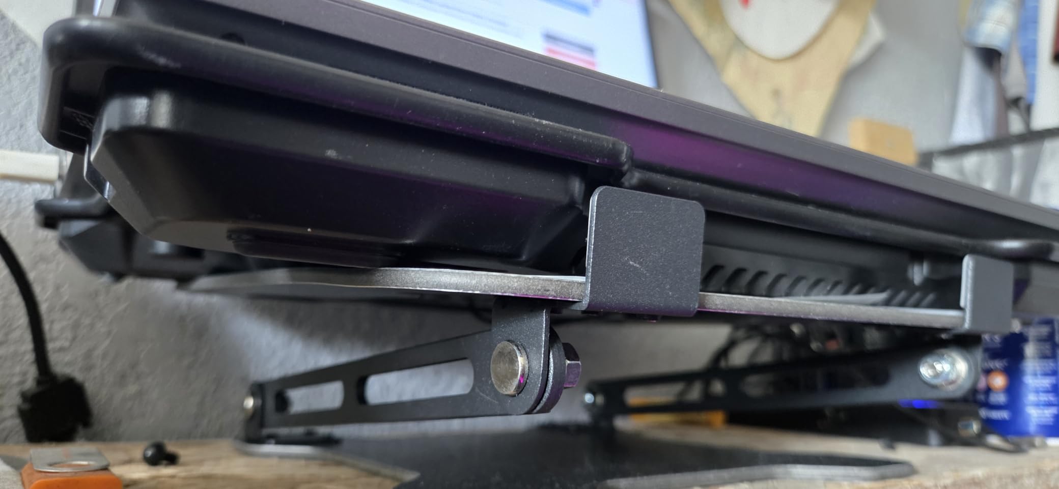 LOXP Adjustable Laptop Stand for Desk, Portable Airflow Laptop Riser Holder | Metal, Foldable, Ergonomic, Computer Notebook Stand Perfect for Home Desk, Office, Coffee Shops, Travel, 10-15.6