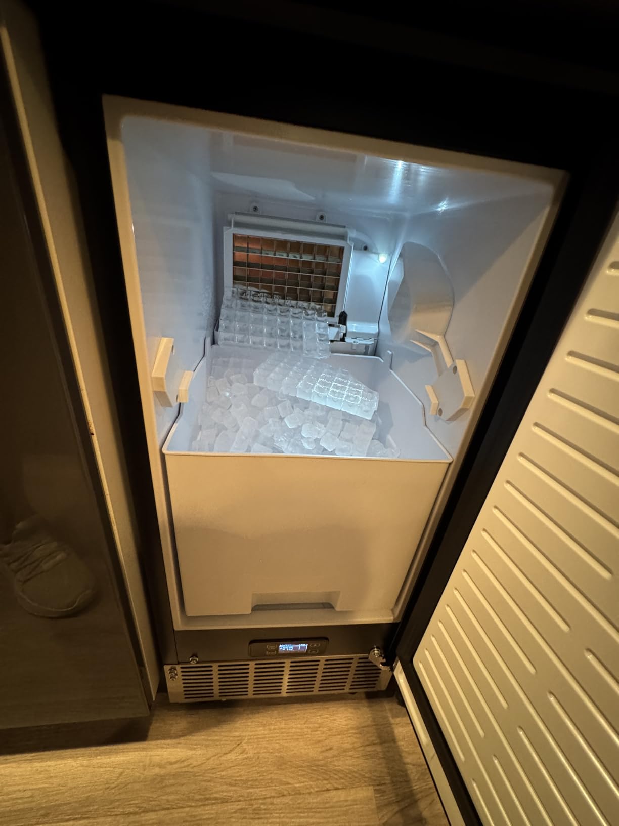 Commercial Nugget Ice Maker Machine with 12Lbs Storage Bin, 70Lbs/24H Stainless Steel Undercounter/Freestanding Pellet Crushed Chewable Ice Maker with Self-Cleaning for Home, Party, Office customer photo 2
