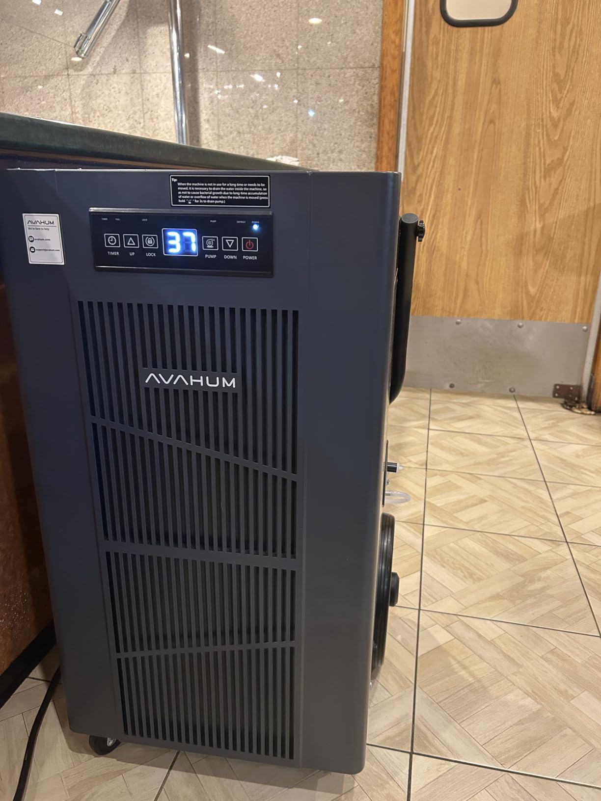 320 Pint Commercial Dehumidifier with Pump, Commercial Grade Dehumidifier for Basement, 24H Timer, 9000 sqft Large Spaces for Industrial, 40Gallon/Day, Auto Defrost, 20A Socket, 5-Year Limited Warranty customer photo 2