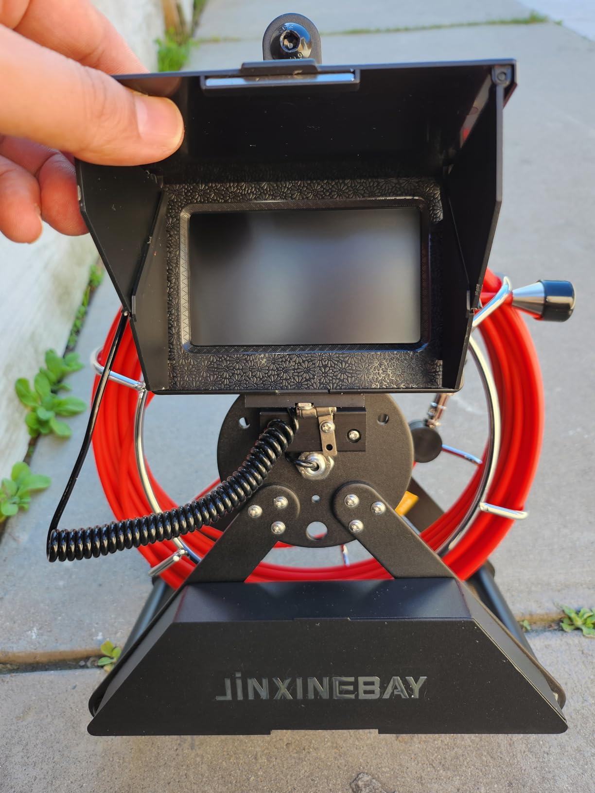 Sewer Pipe Inspection Camera, IPS Monitor 32GB TF Card DVR, IP68 1200TVL HD Camera 65/100FT Fiberglass Cable, 5600mAh Battery Night Vision, for Home/Contractor/Plumber (7 inch/100FT) customer photo 1