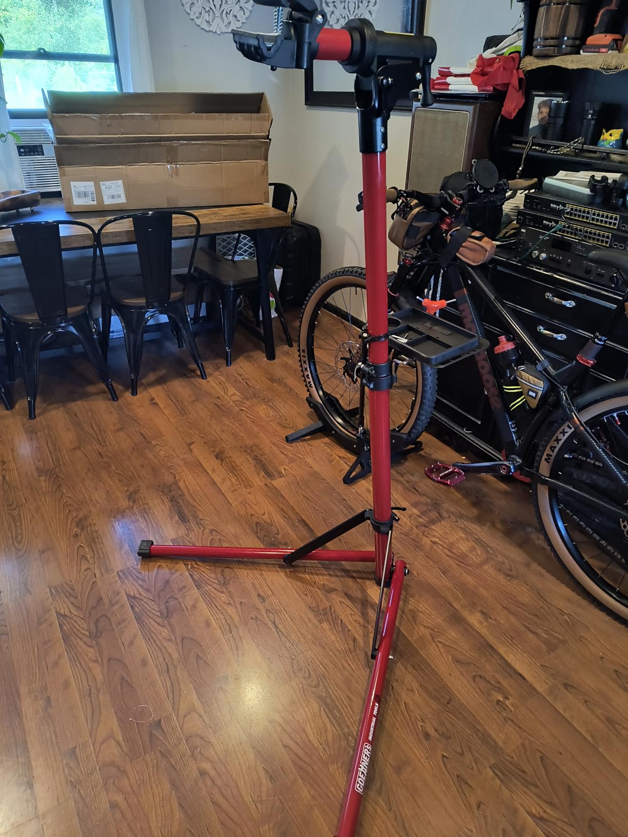 Upgrade 2.0 Bike Repair Stand (Max 110 lbs) - Portable Aluminum Bicycle Workstand for Electric, Mountain, and Road Bikes customer photo 2