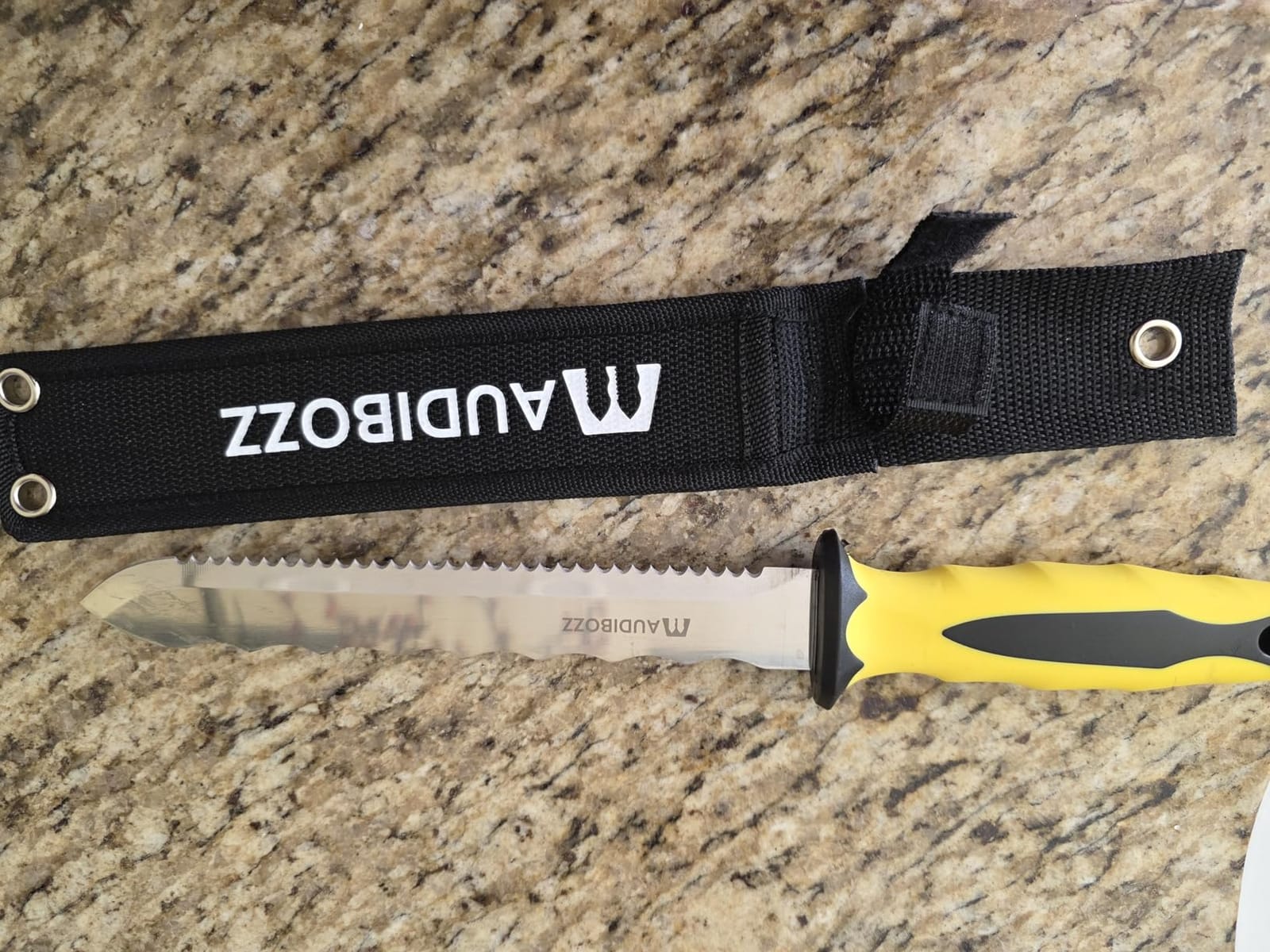 Insulation Knife - Sod Cutter Knife: stainless steel 11.14-Inch sharp blade, double side utility Lawn Repair Saw with Nylon Sheath customer photo 1
