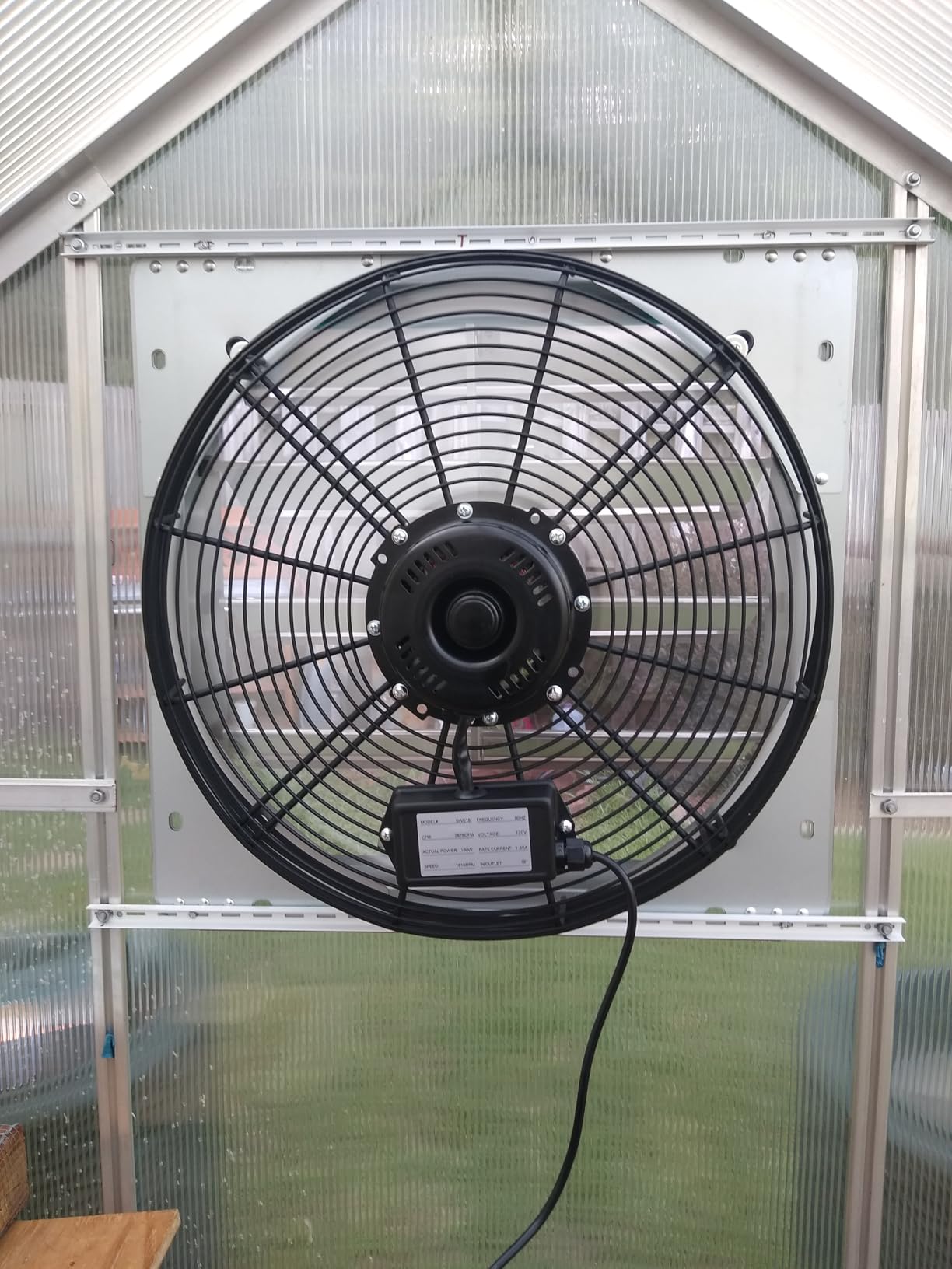 30 Inch Shutter Exhaust Fan, Aluminum Wall Mounted Exhaust Fan, 7207 CFM High Speed Automatic Shutter Attic Fan, Vent Fan For Greenhouse,Shed,Shop,Garage,ETL Listed customer photo 2