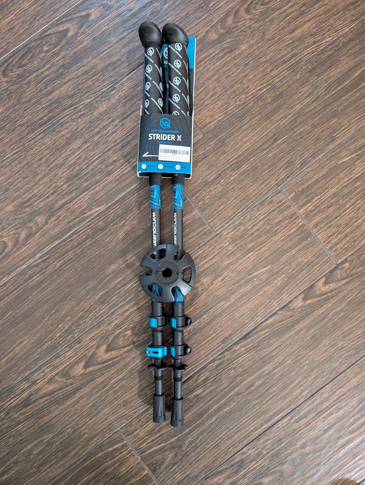 Strider X Carbon Fiber Trekking Poles Adjustable Hiking Poles | with Quick Lock, Compact for Backpacking, Camping & Travel - Glacial Wave customer photo 1