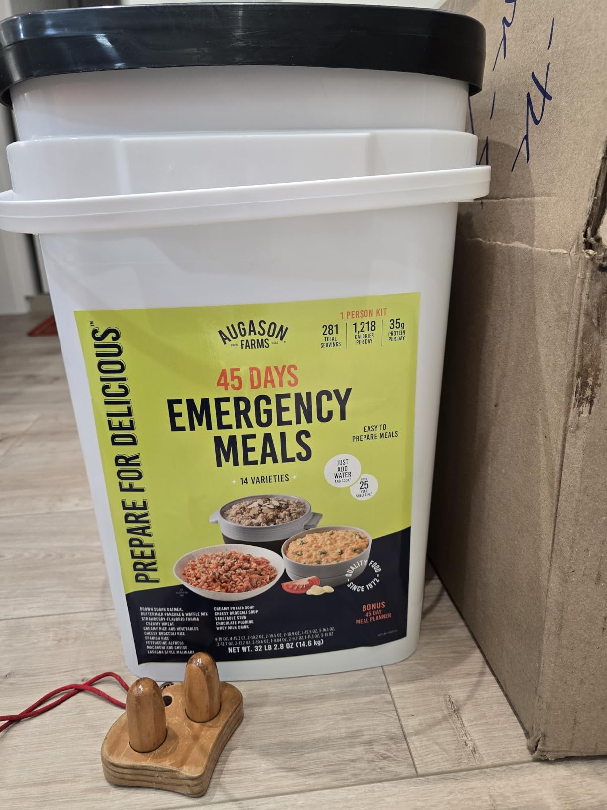 Augason Farms 45 Days Emergency Food Supply Kit, Dehydrated Meal Survival Food Bucket for 1 Person - 281 Servings customer photo 2