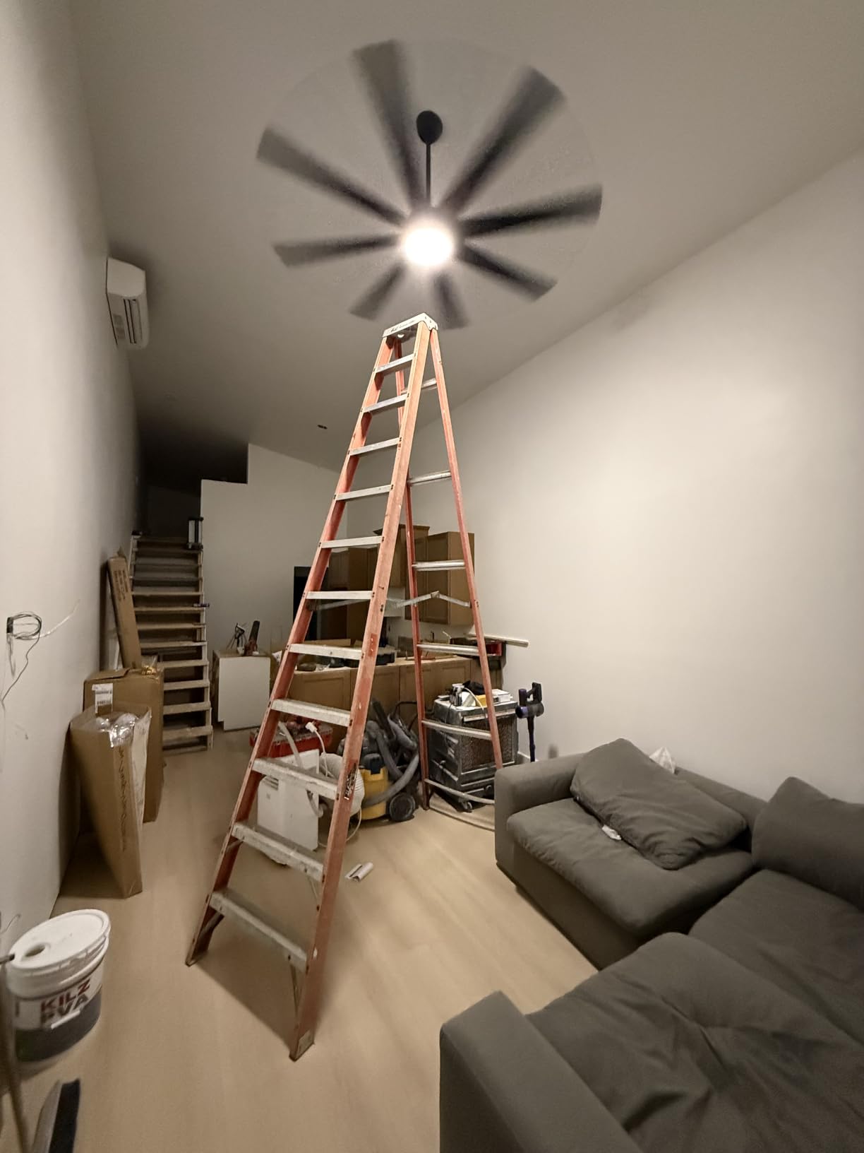 72 Inch Black Large Ceiling Fan No Lights for Garage Shop, 8 Blades, 7138 CFM customer photo 2