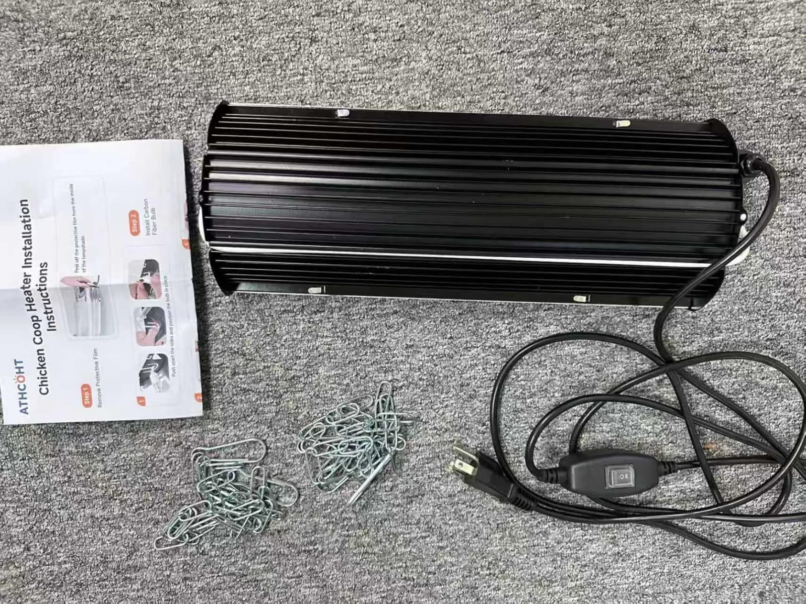 400W Heat Lamp for 60 Chickens Upgraded 12000H Large Chicken Coop Brooder Heater Carbon Fiber Bulb Waterproof Adjustable 2 Mode Temp Safe Design for Chicks Poultry Pets (Large) customer photo 1