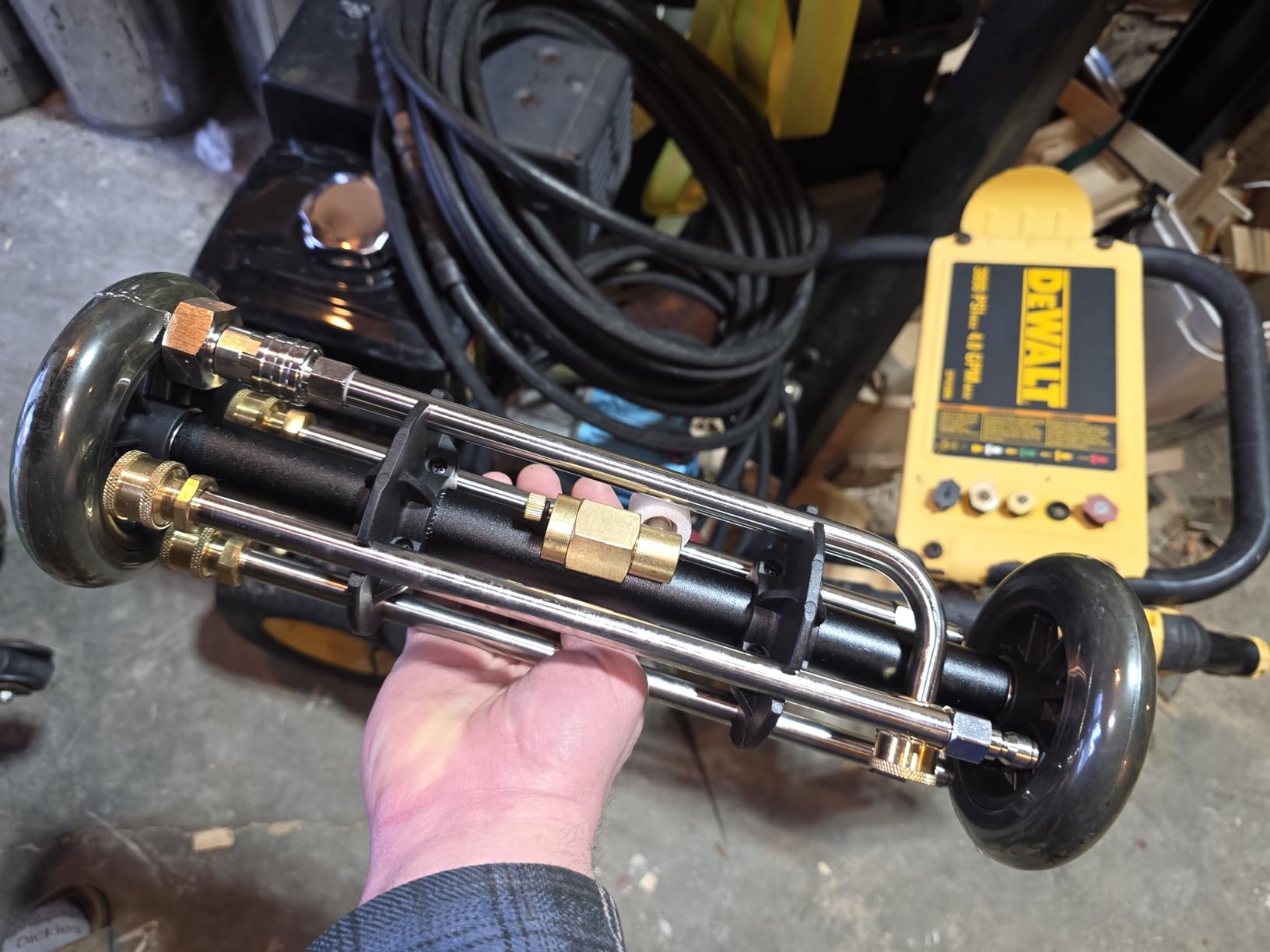 Undercarriage Cleaner Water Broom Pressure Washer Attachment, 16 Inches Undercarriage Washer, Pressure Washer Underbody Cleaner 4 Extension Wands 4 nozzles DUS3202 customer photo 1