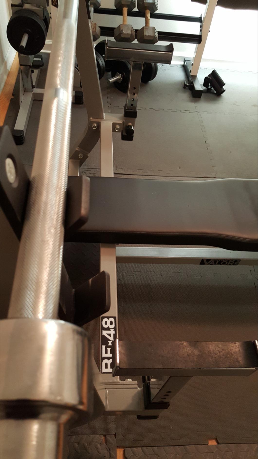 Valor Fitness Olympic Bench Press Station, Adjustable Safety Catches, Plate Storage and Spotter Platforms, 500 lb Capacity Weight Bench for Home Gym Strength Training customer photo 1