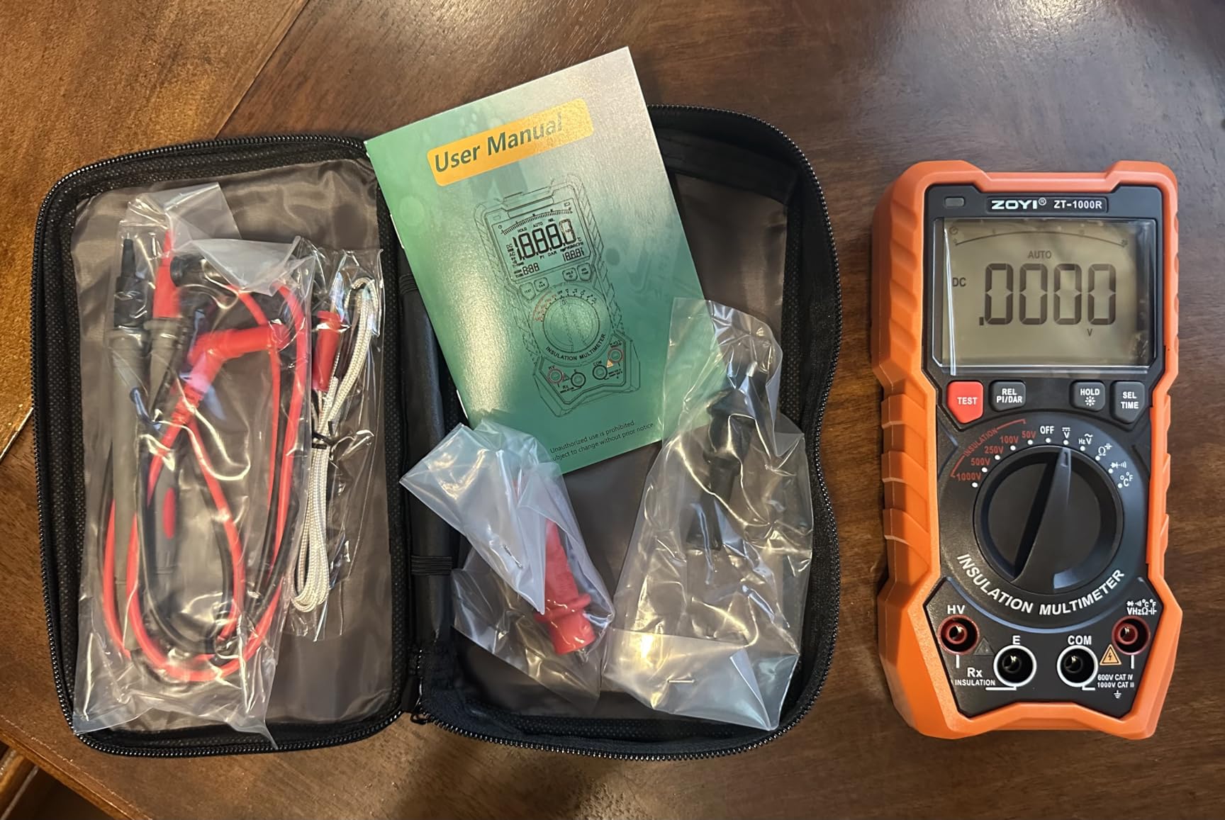 ZOYI ZT-1000R 2 in 1 Megohmmeter Multimeter, 50V/100V/250V/500V/1000V 5 Gear with DAR&PI, Insulation Resistance up to 20GΩ, 19999 Counts Auto Range T-RMS, V,Ω,C,FREQ,Temp, Diode,Continuity Tester customer photo 2