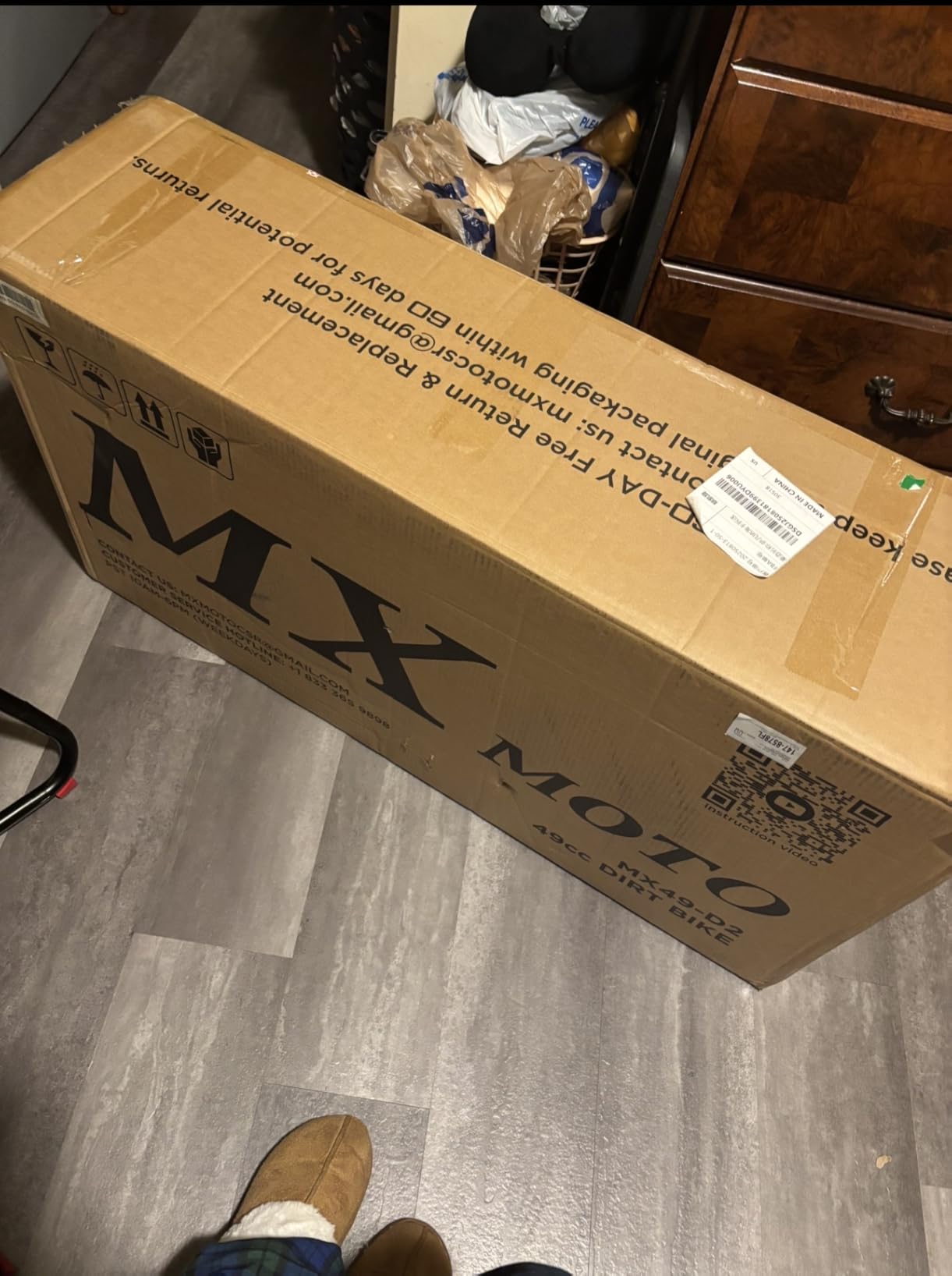 Kids Dirt Bike 50cc Gas Powered 2-Stroke, Mini Dirt Bike with Inverted Front Fork, Dual Hydraulic Disc Brakes, 24 MPH Max Speed, 19 Mile Range, Easy Pull Start, Off Road Pit Bike for Kids, Red customer photo 1