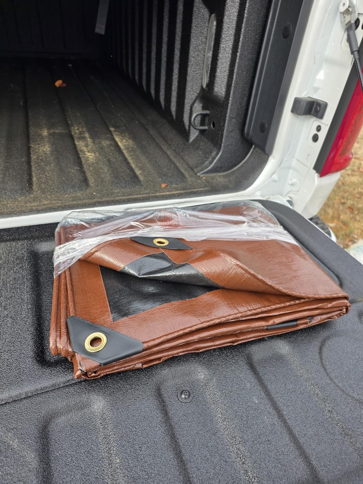 MNPNET Tarp 20x40 Feet Heavy Duty Waterproof 16 Mil Tear-Proof Brown&Black customer photo 1