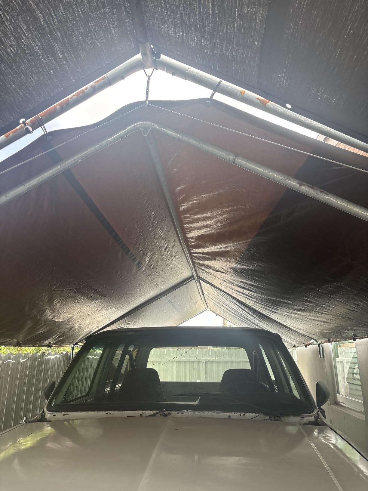 MNPNET Tarp 20x40 Feet Heavy Duty Waterproof 16 Mil Tear-Proof Brown&Black customer photo 2