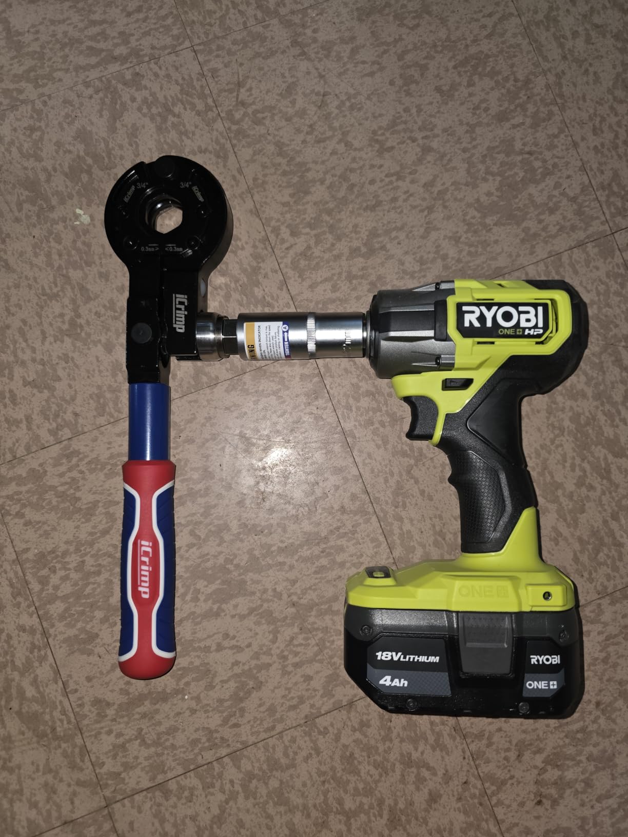 iCrimp IWS-1632CF Copper Pipe Press Tool Kit for 1/2-in, 3/4-in and 1-in Viega Propress Fittings, Driven by Socket Wrench or Impact Wrench customer photo 1