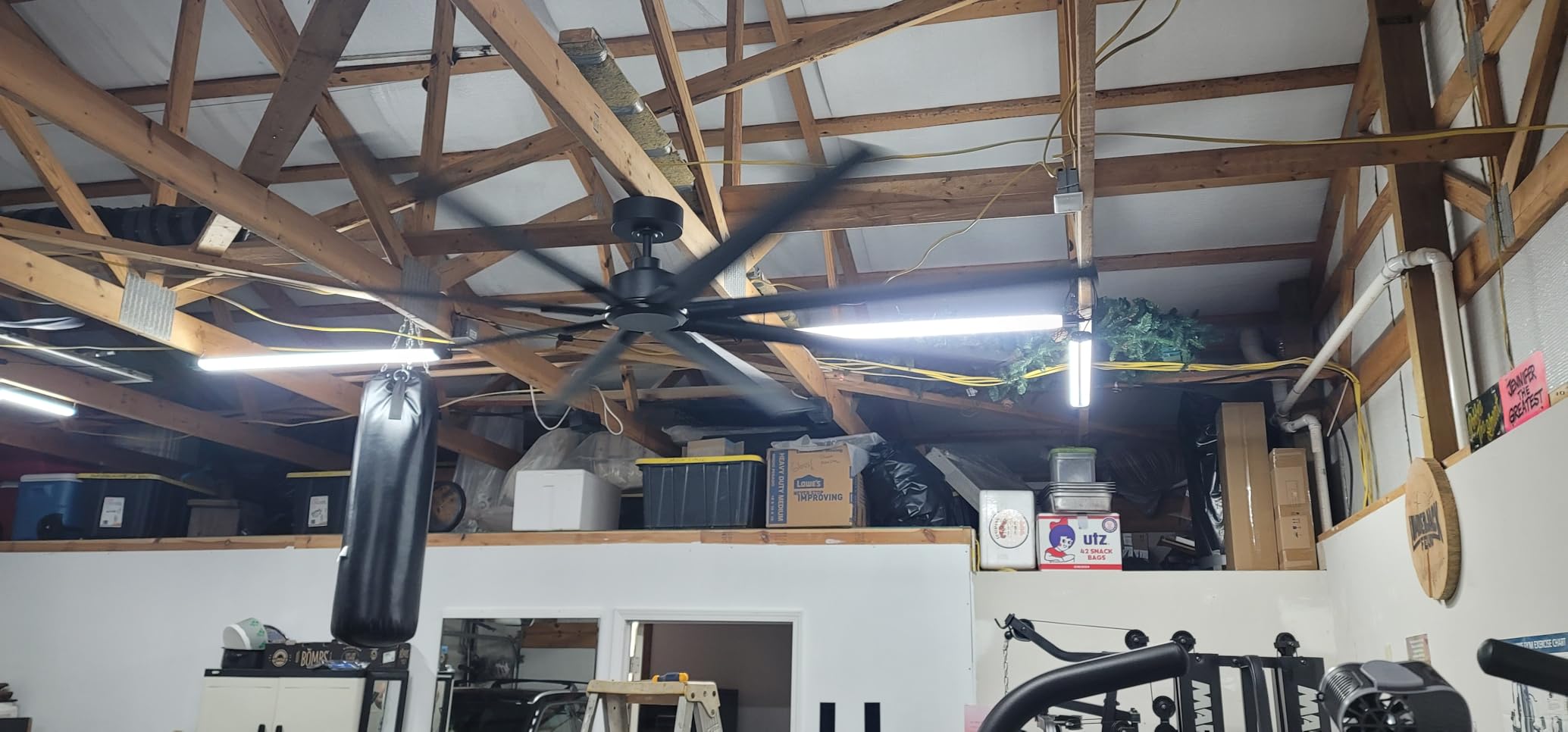 96 Inch Industrial Ceiling Fan, Large Commercial HVLS Shop Ceiling Fan customer photo 2