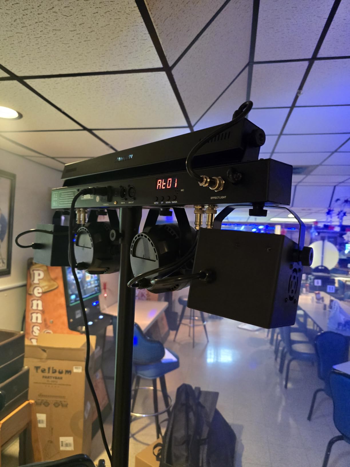 Telbum DJ Lights Stand for Parties - Professional 5in1 LED DJ Lighting System with Stand, DMX512, Sound Activated Stage Lights Package for Wedding Live Band Disco Club Gig Bar Booth Show Events customer photo 2