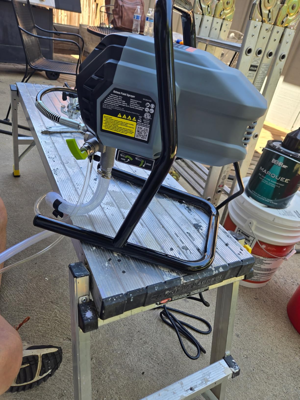 WORKPRO 700W Airless Paint Sprayer, 2900PSI High Efficiency customer photo 2