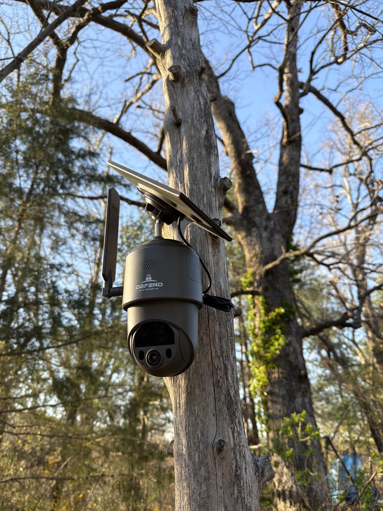 TACTACAM Defend 360 Cellular Security Camera, 360° PTZ, No WiFi | Solar + rechargeable battery; 4K photo, 1080p video; instant motion alerts; weatherproof; full app control customer photo 1
