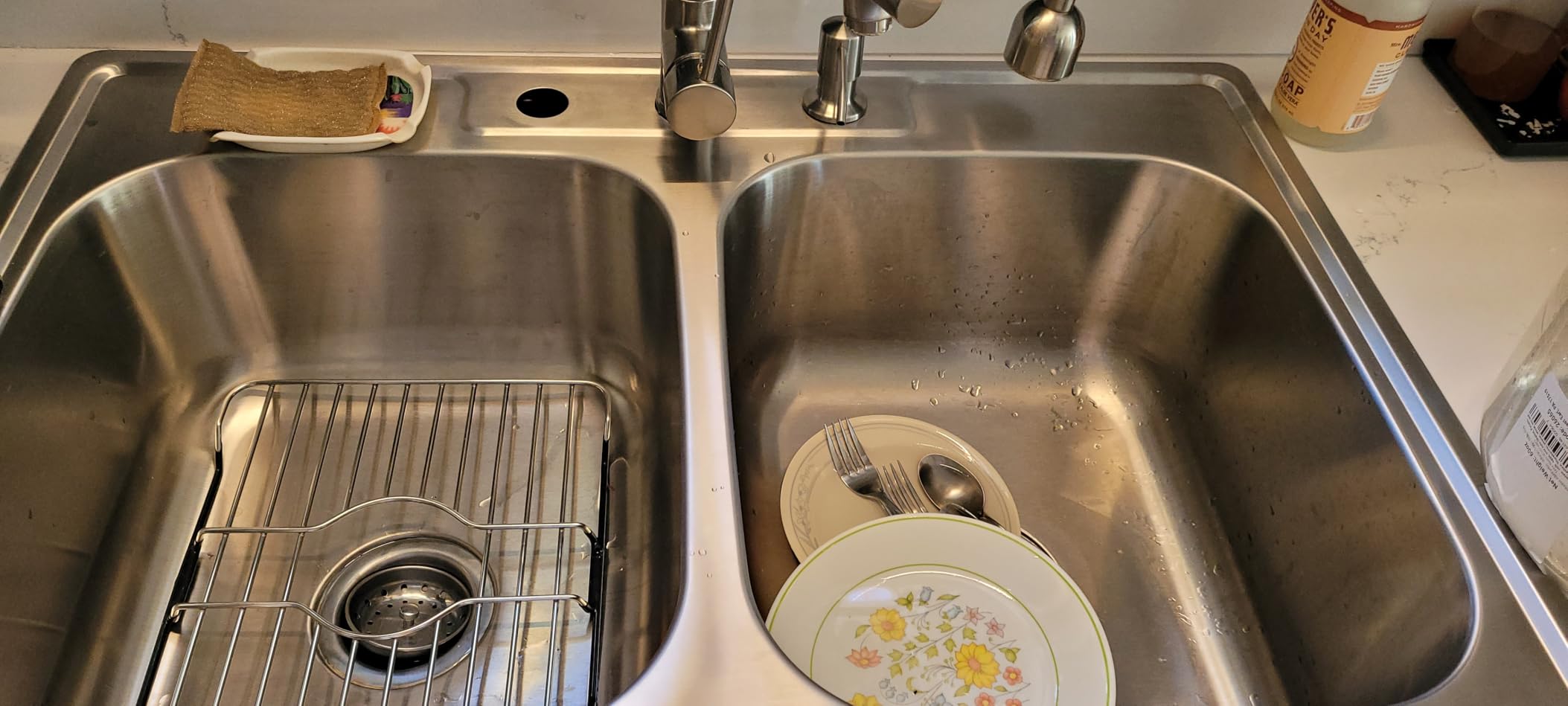 33x22 Drop In Double Bowl 33 Inch Topmount Kitchen Sink | 304 Stainless Steel, 18 Gauge Thickness, Commercial Grade Satin Finish, Strainer & Grid Included, 33