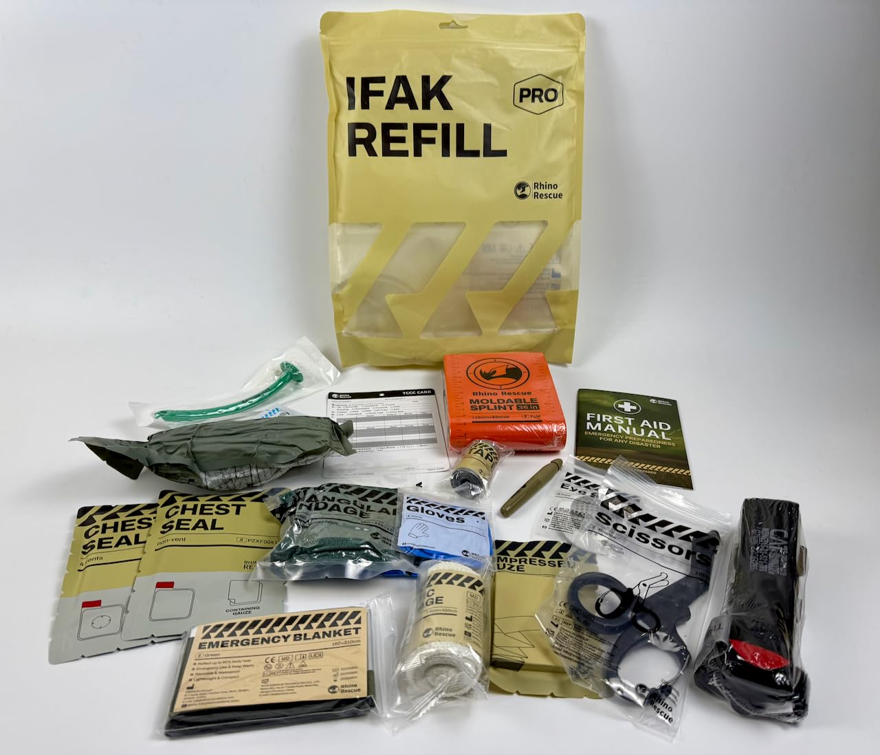 RHINO RESCUE IFAK Refill Kit 17Pcs First Aid Kit with CAT Gen-7 Tourniquet | Emergency Tactical Medical Supplies, IFAK Trauma Kit Combat Pack for Trauma Wound Care, Gunshot, Bleeding Control, Fracture customer photo 2