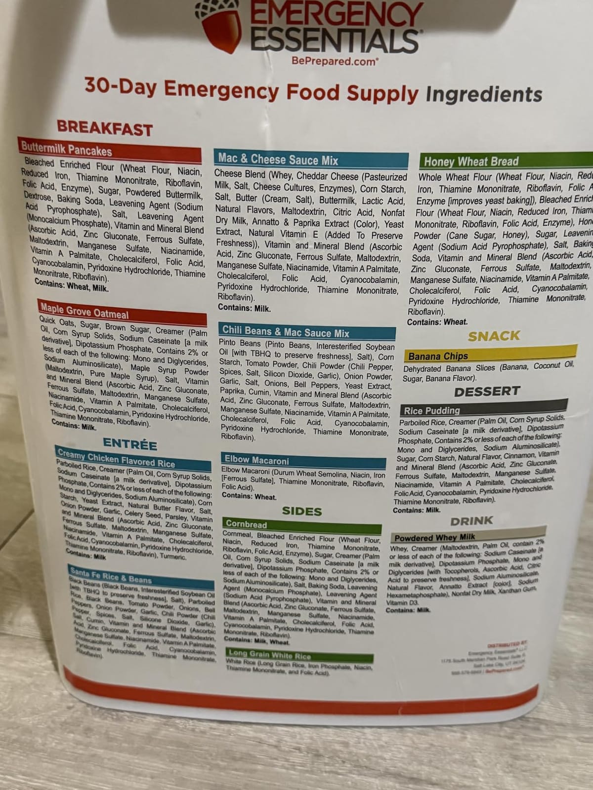 Emergency Essentials 1-Month Emergency Food Supply Bucket, 257 Servings, 56,650 Calories | Long-Term Survival Food Kit for Disaster Preparedness, Camping, and Power Outages customer photo 1