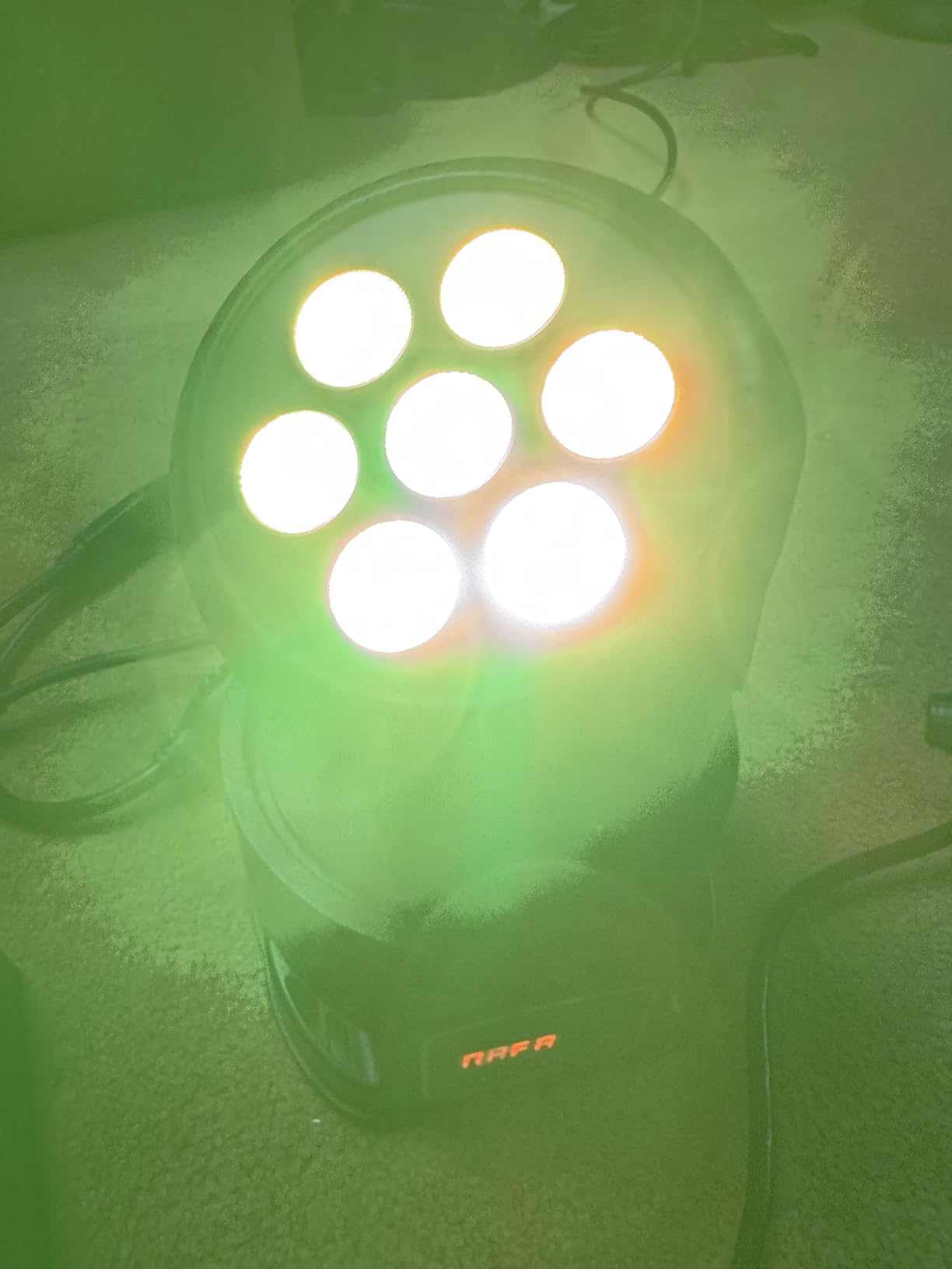MINGJIE Moving Head Wash Light, 7x10W LED DMX DJ Stage Light | 12 Colors, Sound Activated, 540° Pan & 180° Tilt, Wash Effect Lighting for Weddings, Clubs, Concerts, Bars and Events customer photo 1