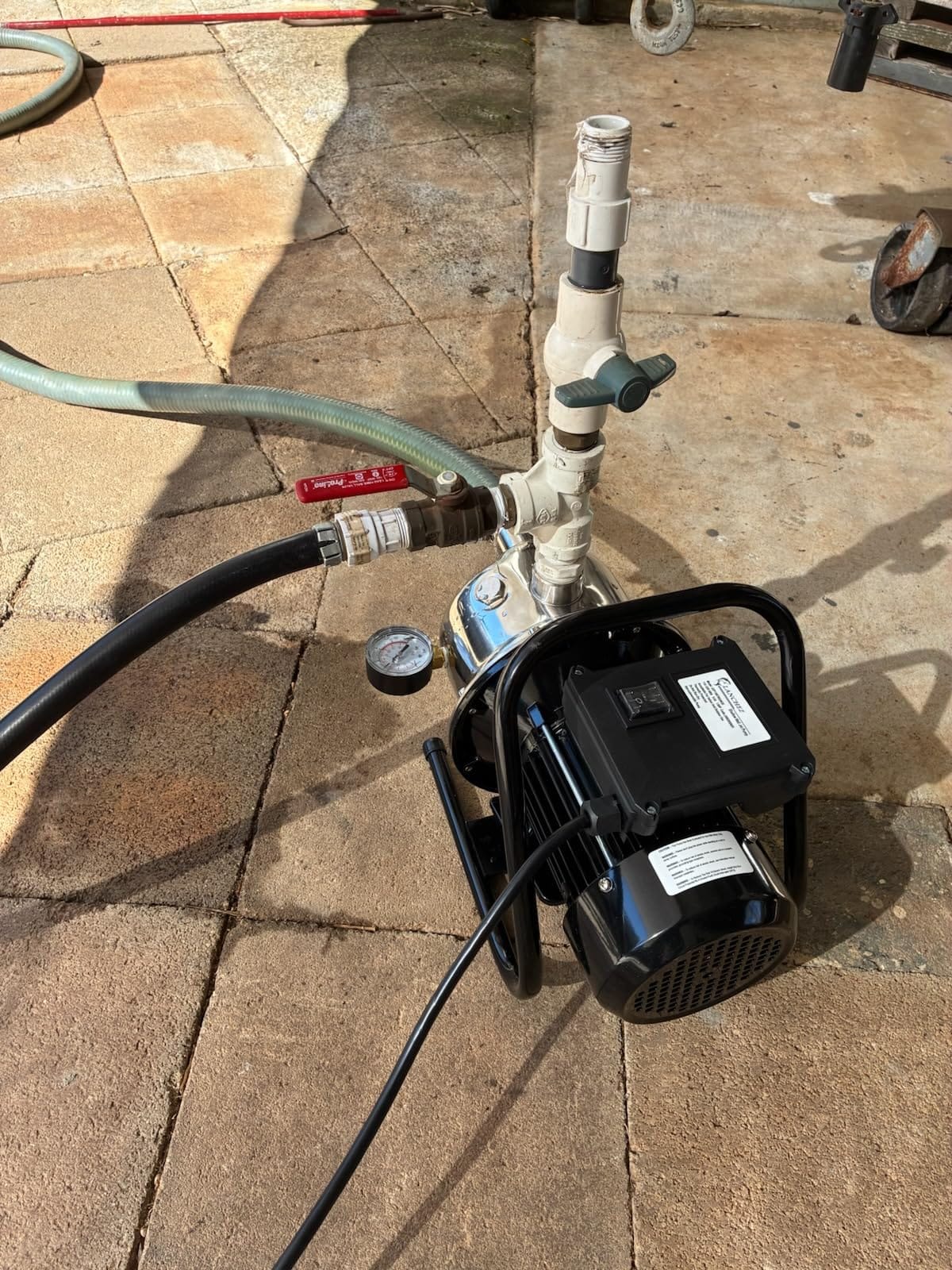 LANCHEZ 1/2 HP Shallow Well Pump, 1200 GPH Stainless Steel Garden Irrigation Pump, 115V Water Transfer Pump, Water Booster Jet Pump for Home Garden Lawn Farm, Black customer photo 2